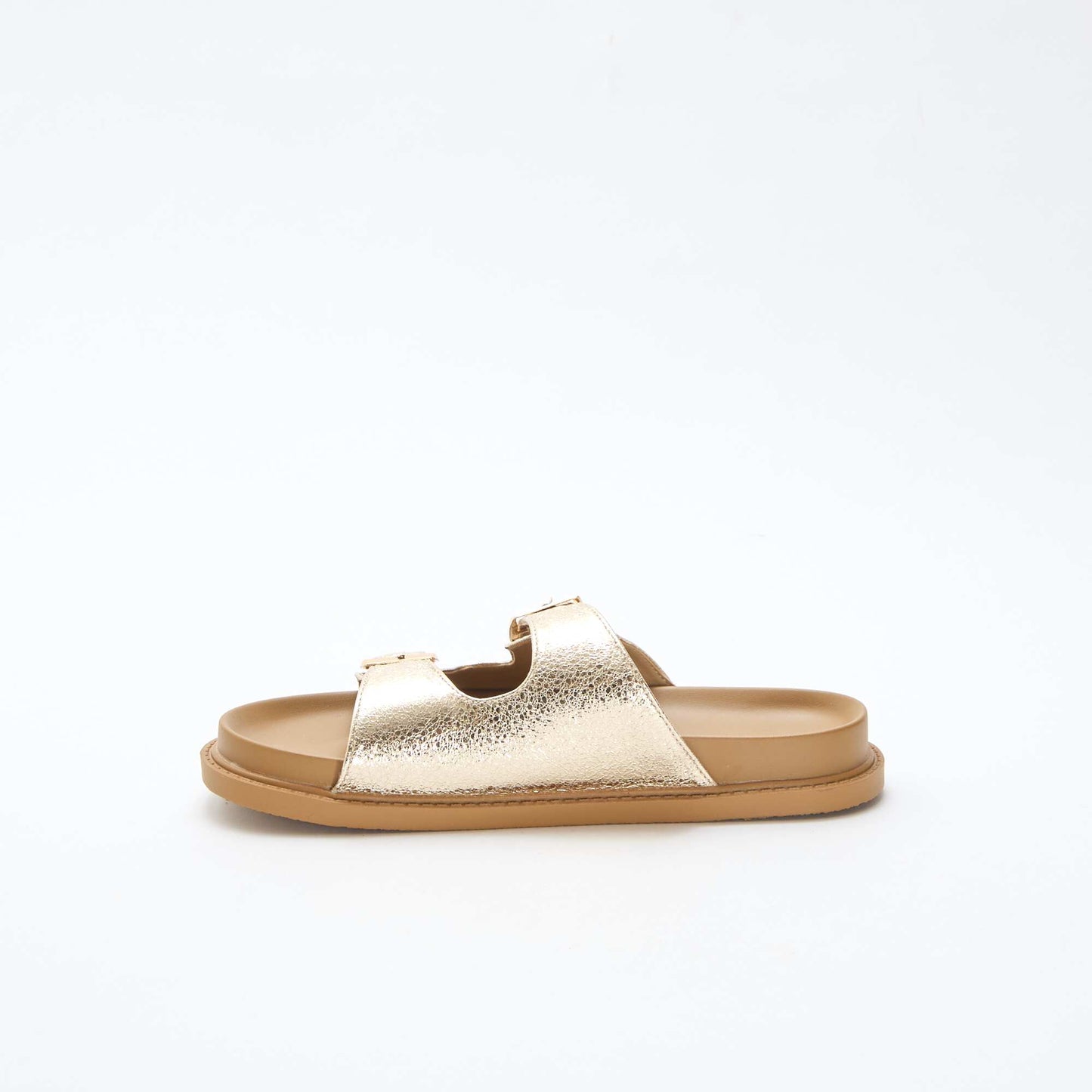 Mules dorées à double bride DORé
