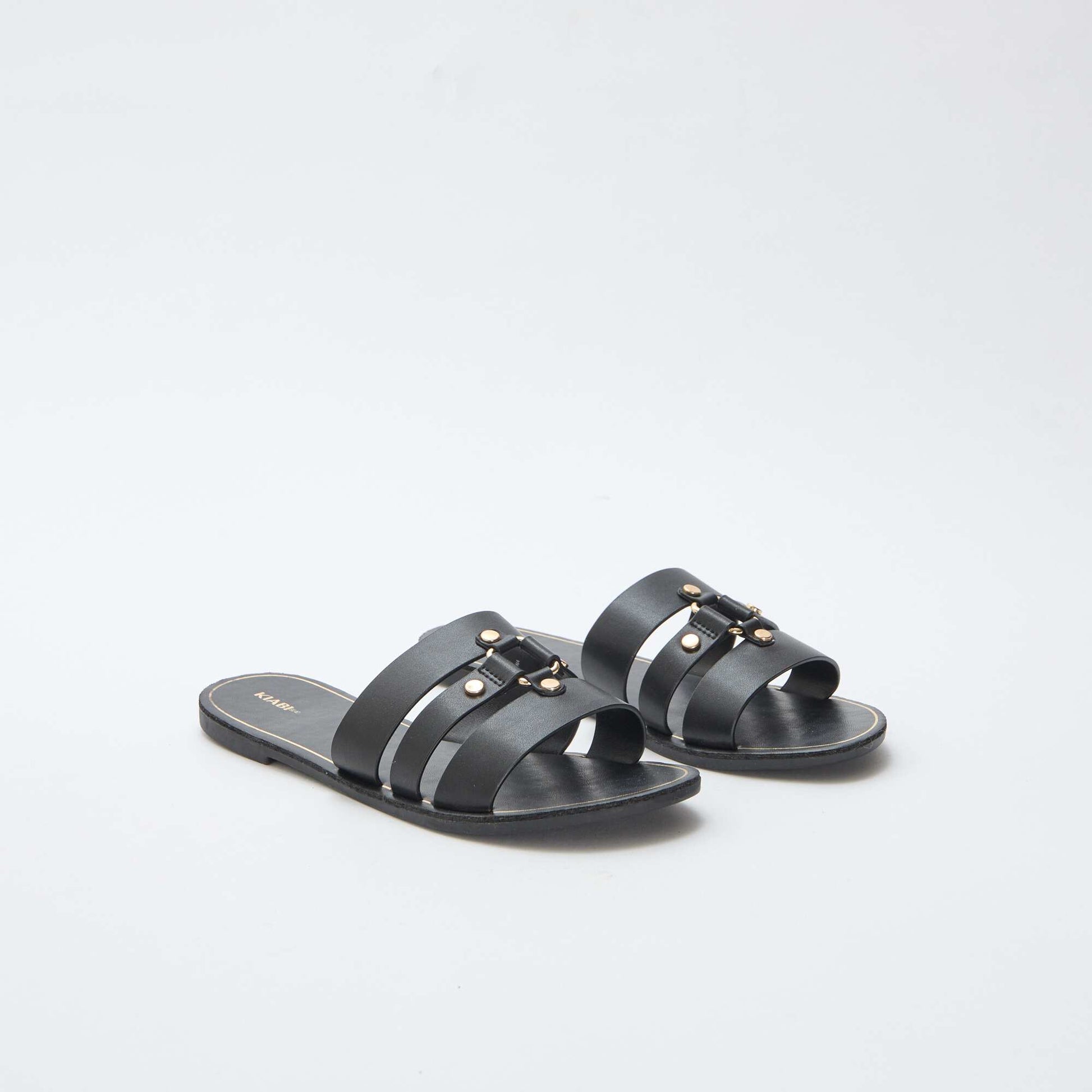 Mules plates NOIR