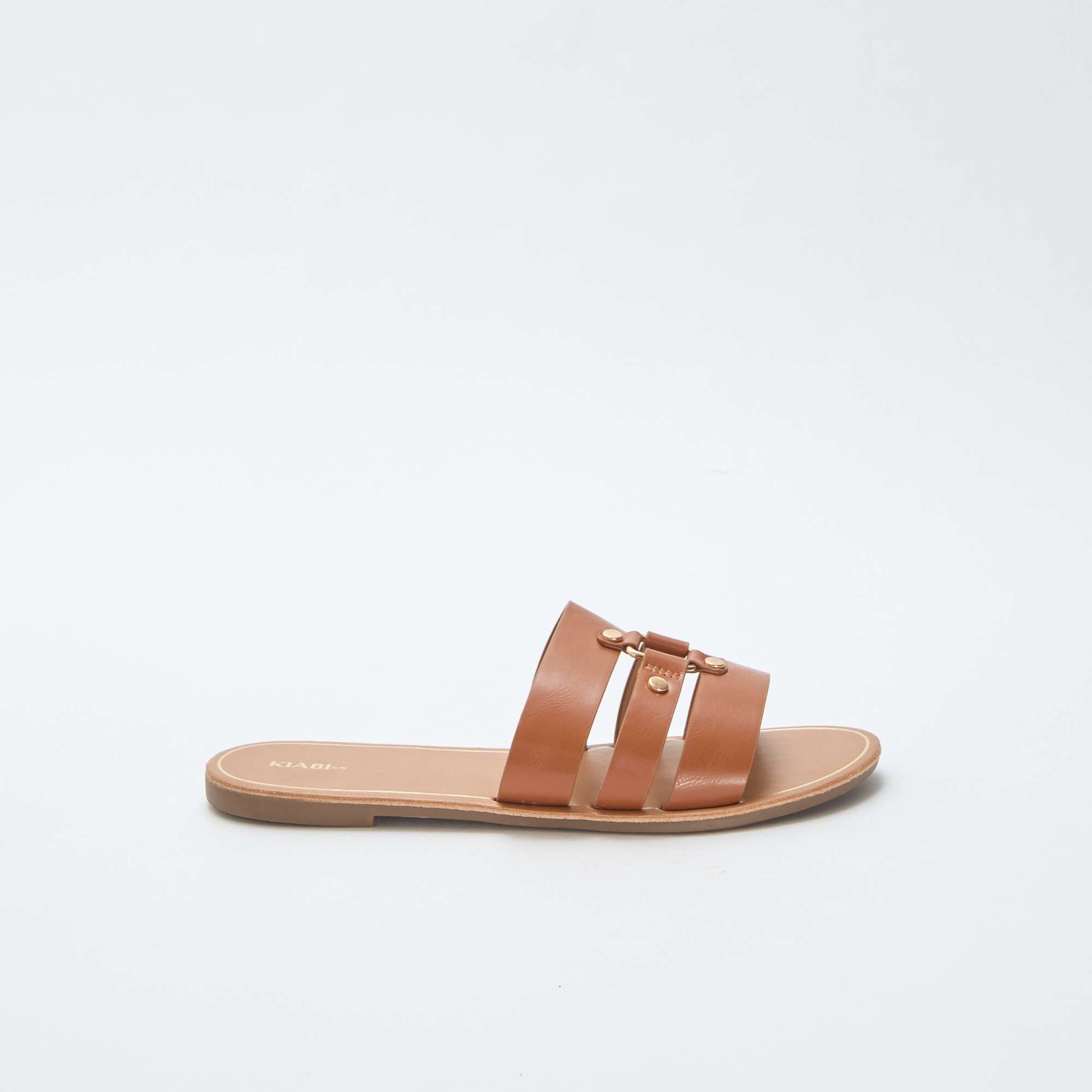 Mules plates MARRON