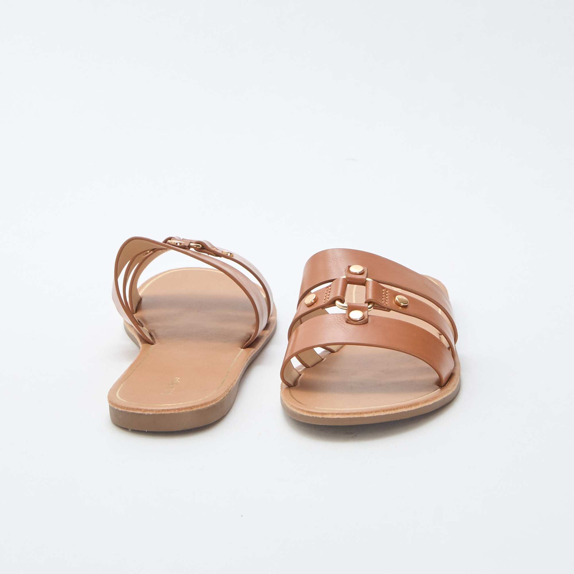 Mules plates MARRON