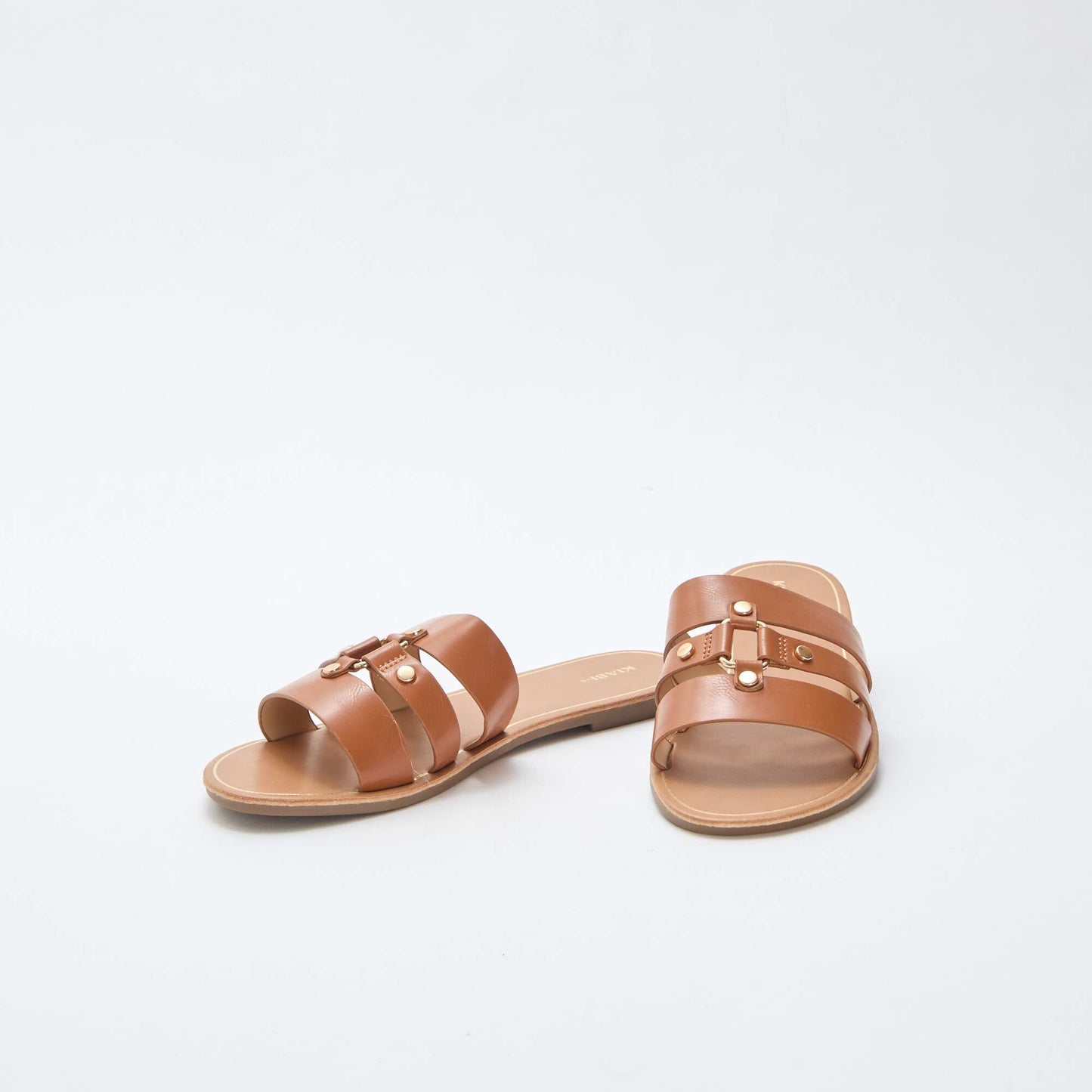 Mules plates MARRON