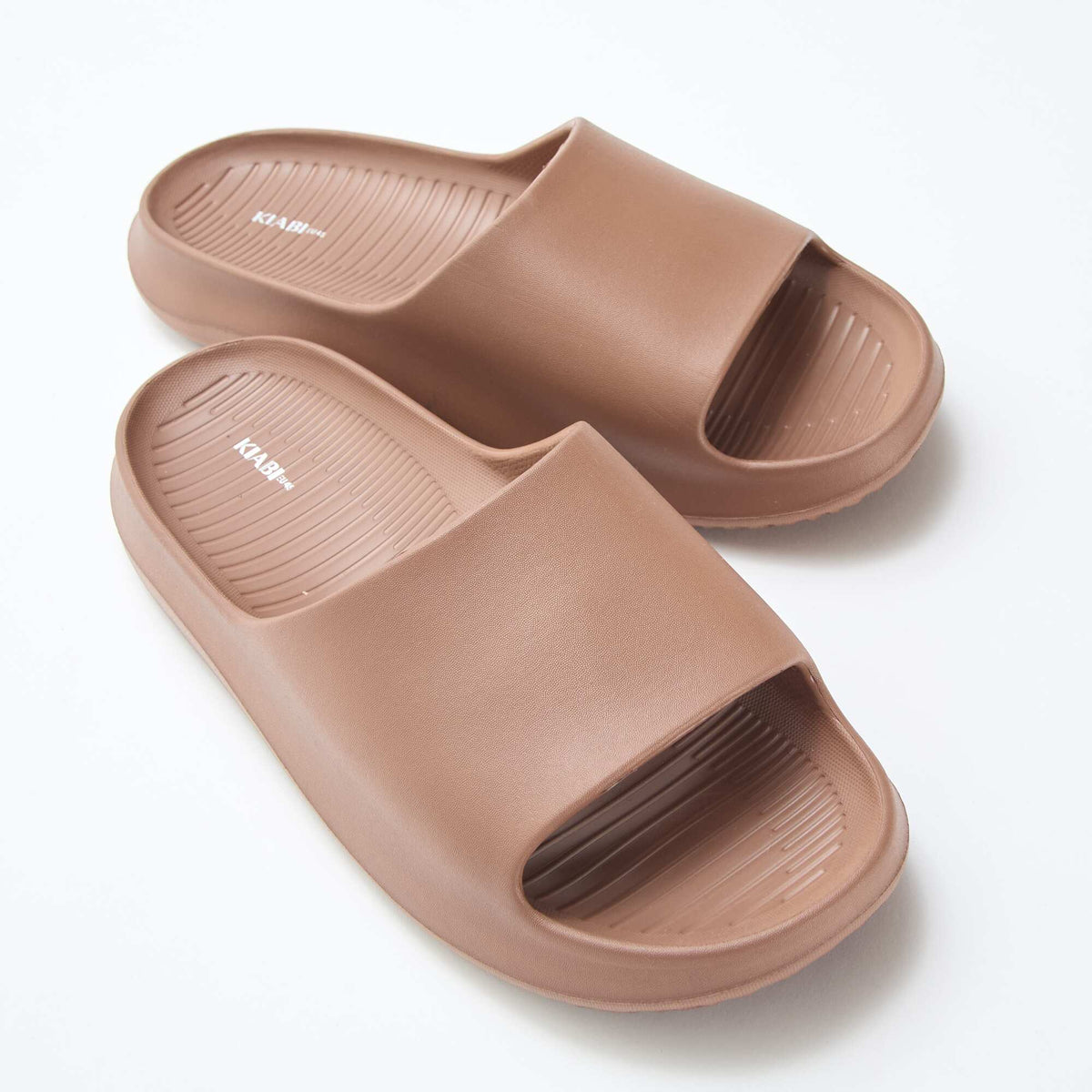 Mules de piscine compensées MARRON