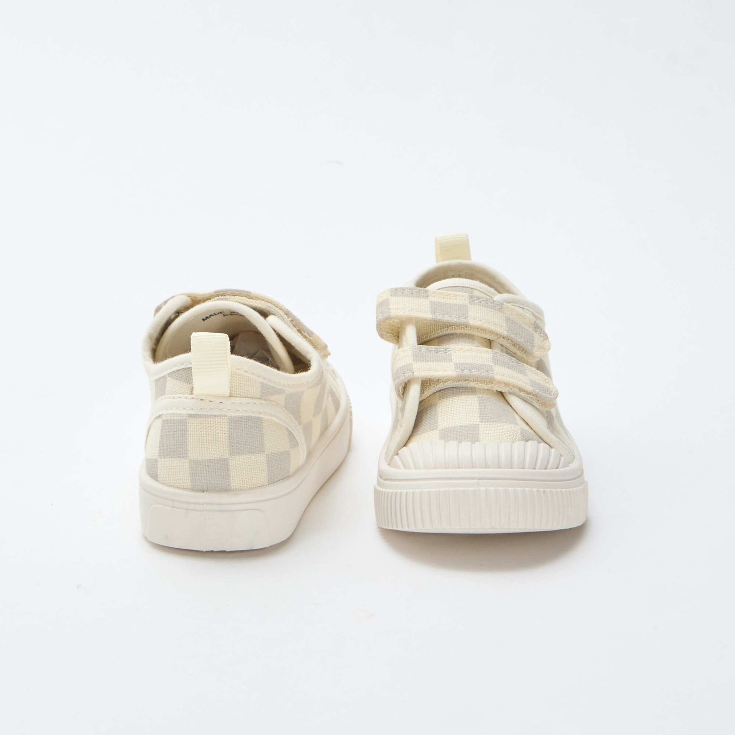Baskets en toile imprimé damiers GRIS