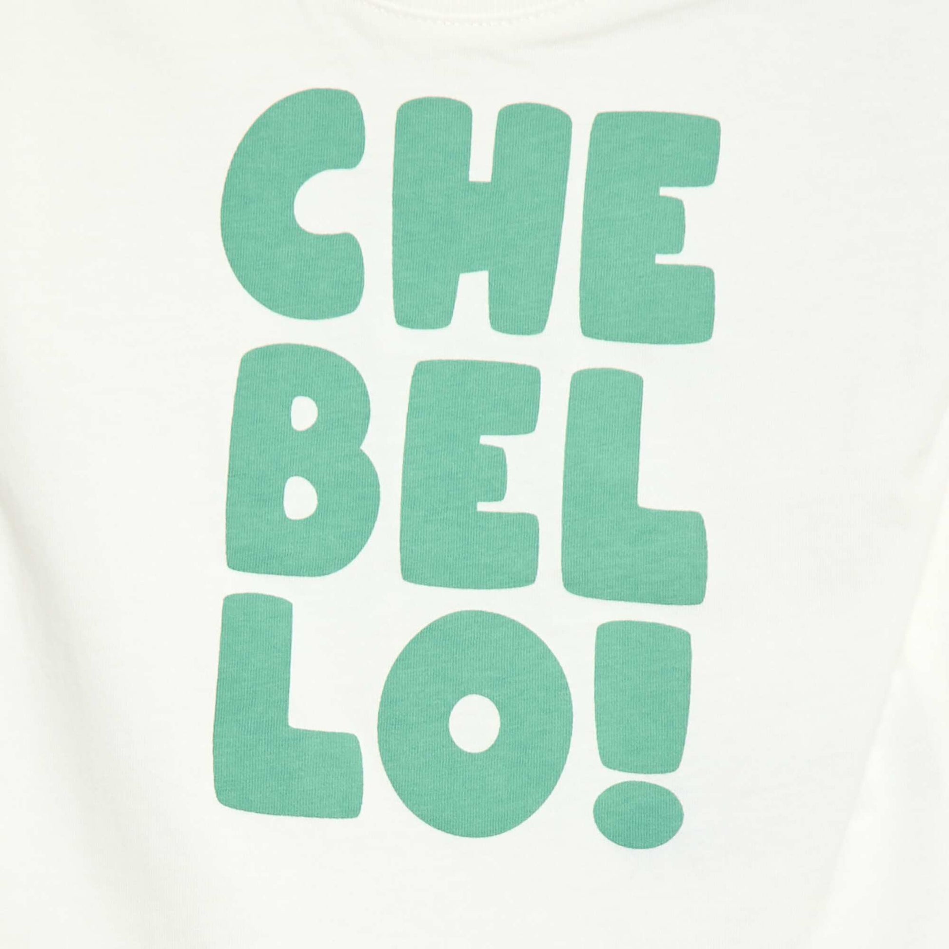 T-shirt imprimé à message BEIGE