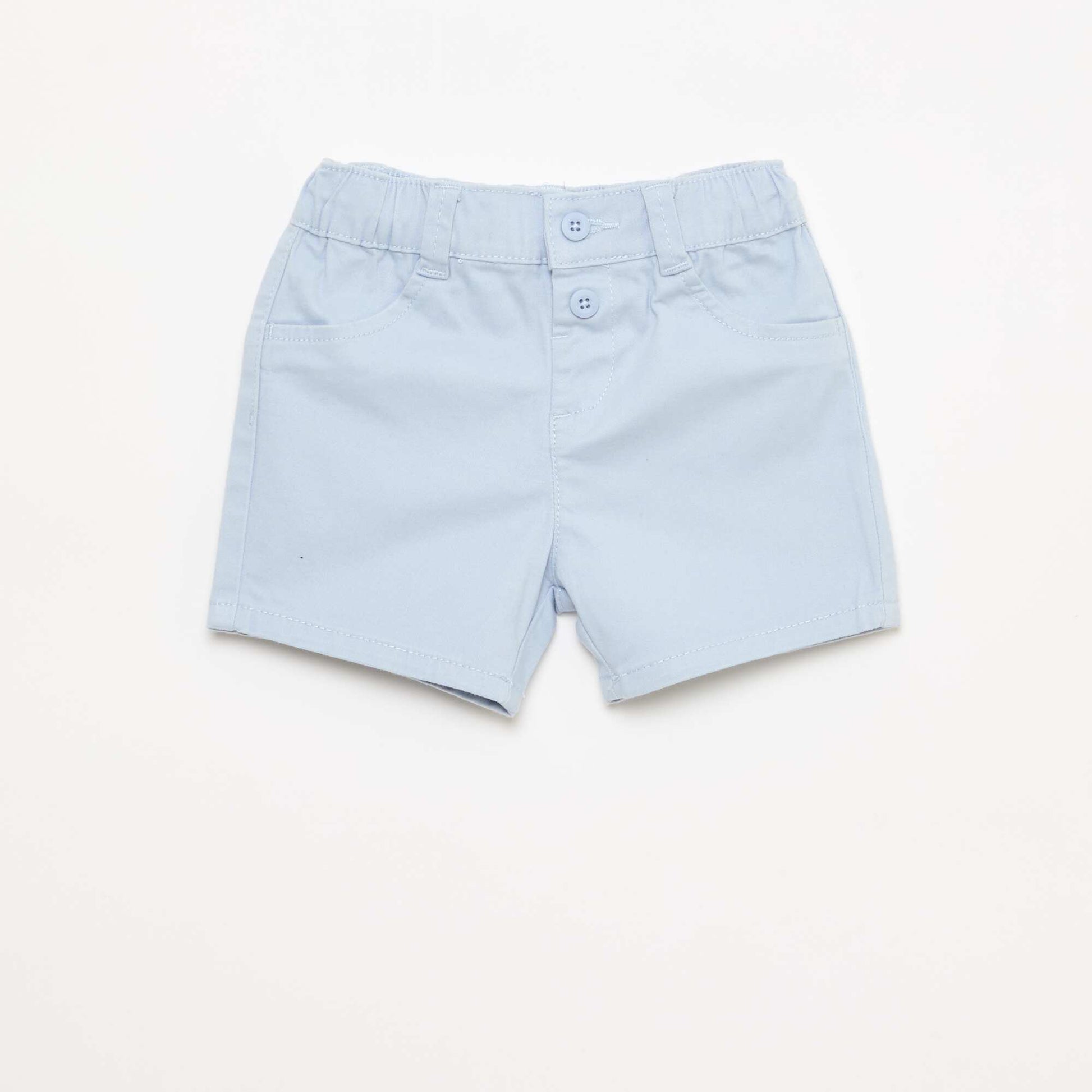Short en twill uni BLEU