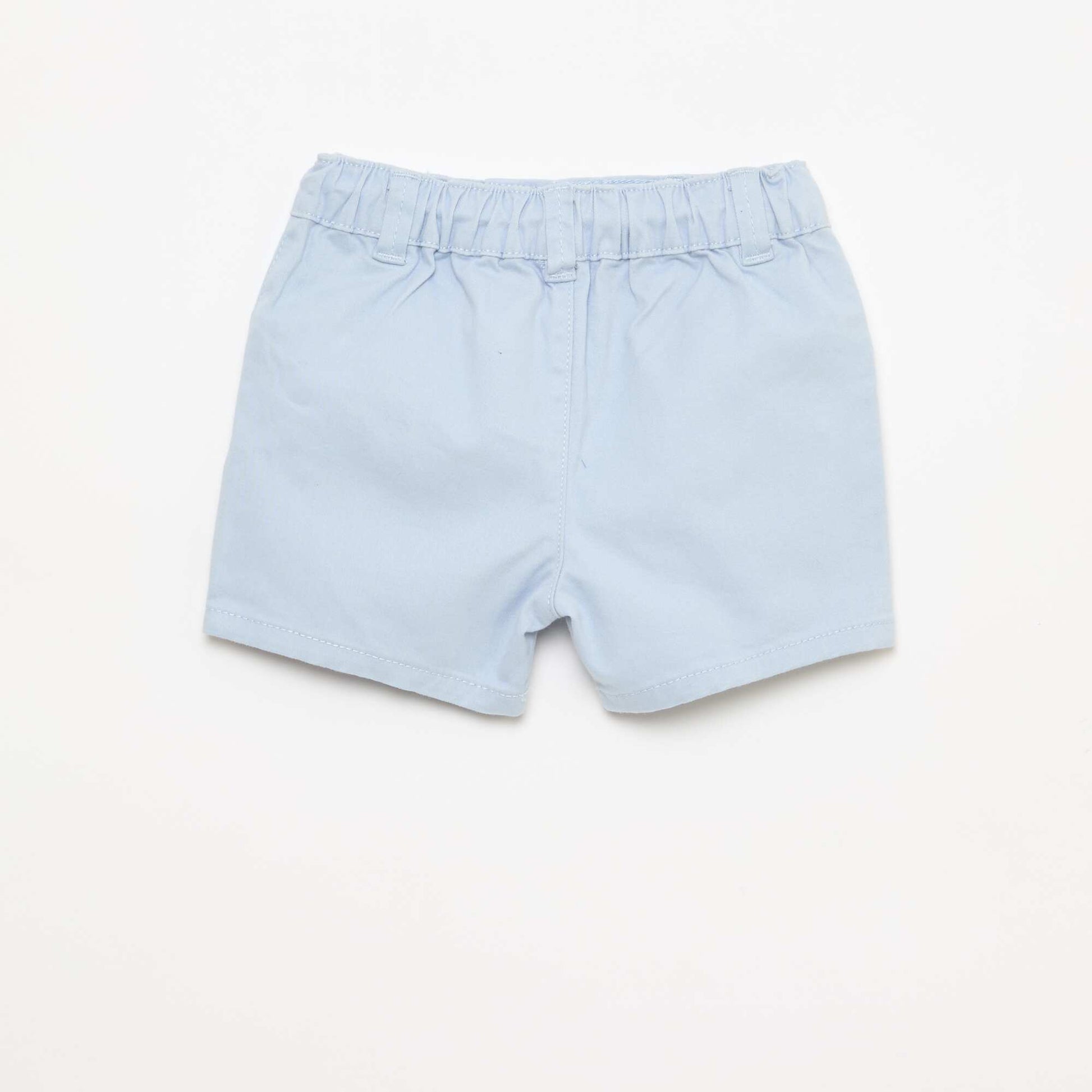 Short en twill uni BLEU