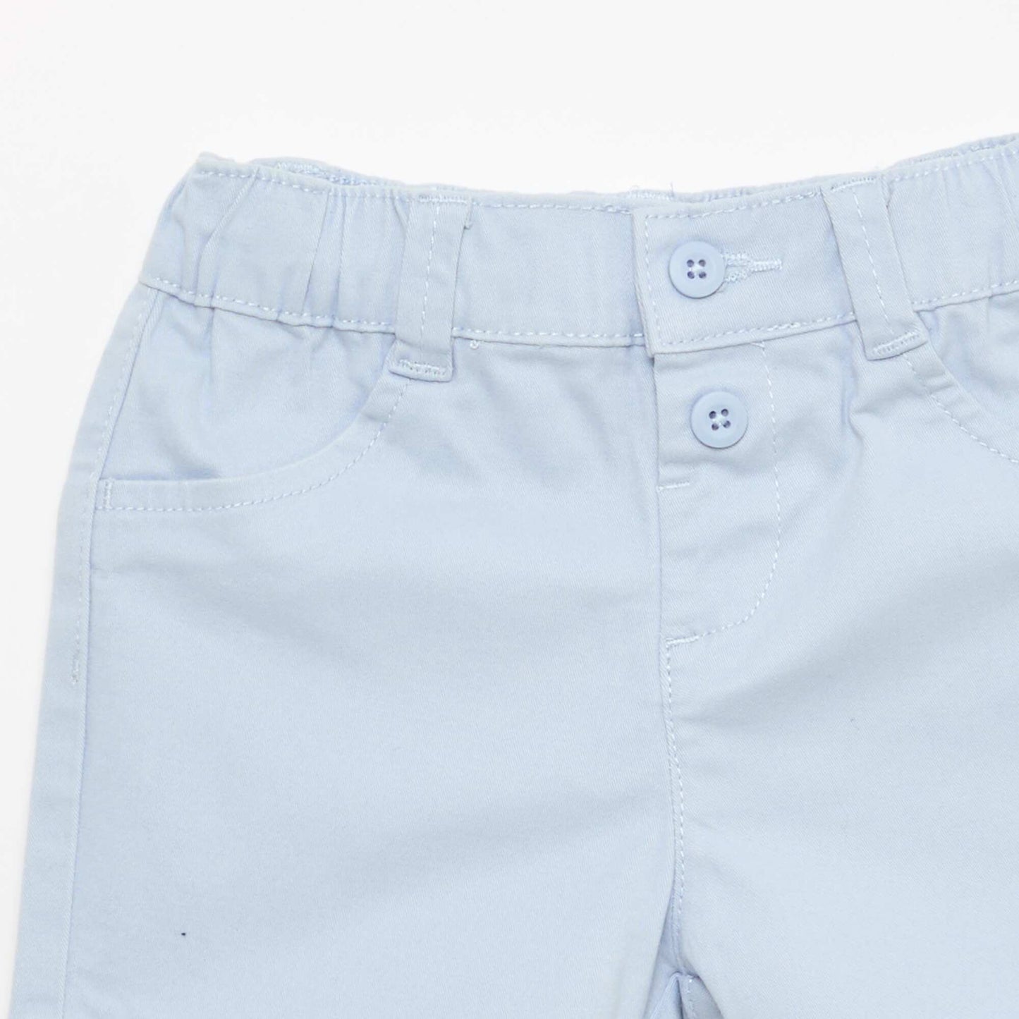 Short en twill uni BLEU