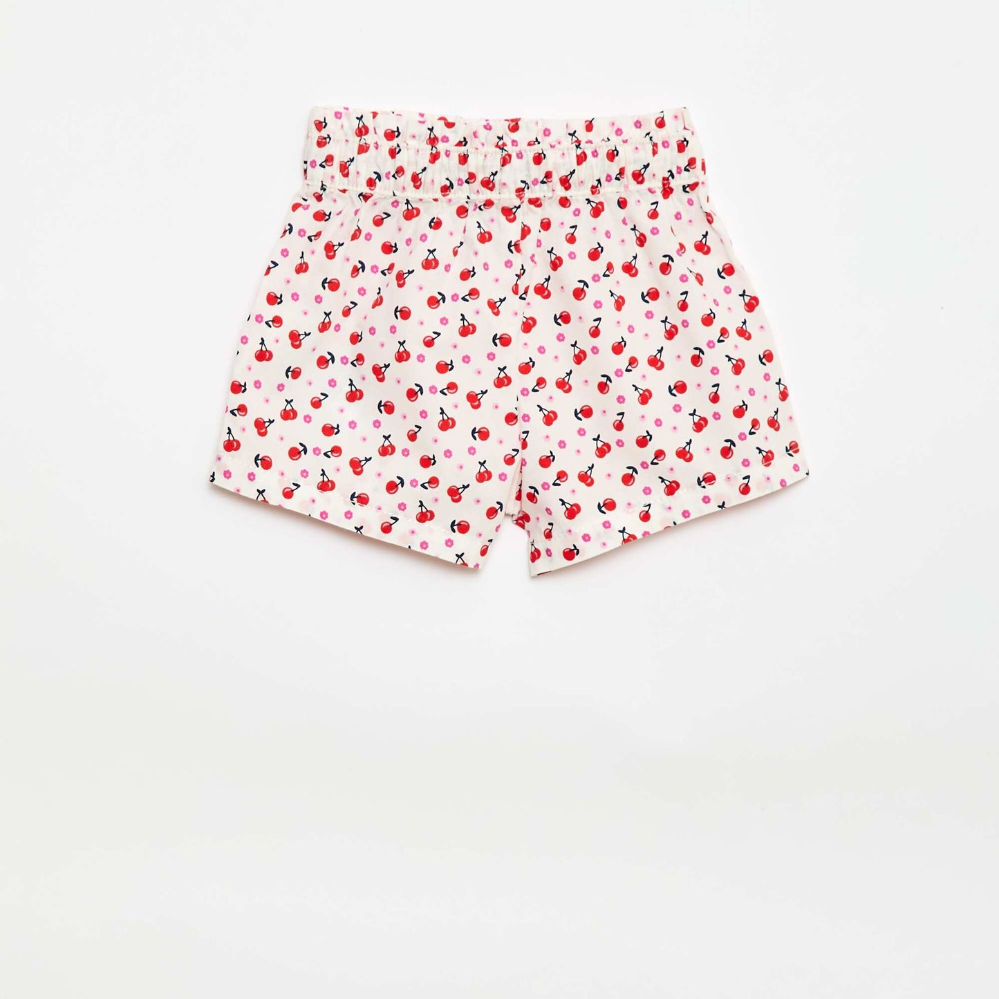 Short en popeline BLANC/ROUGE
