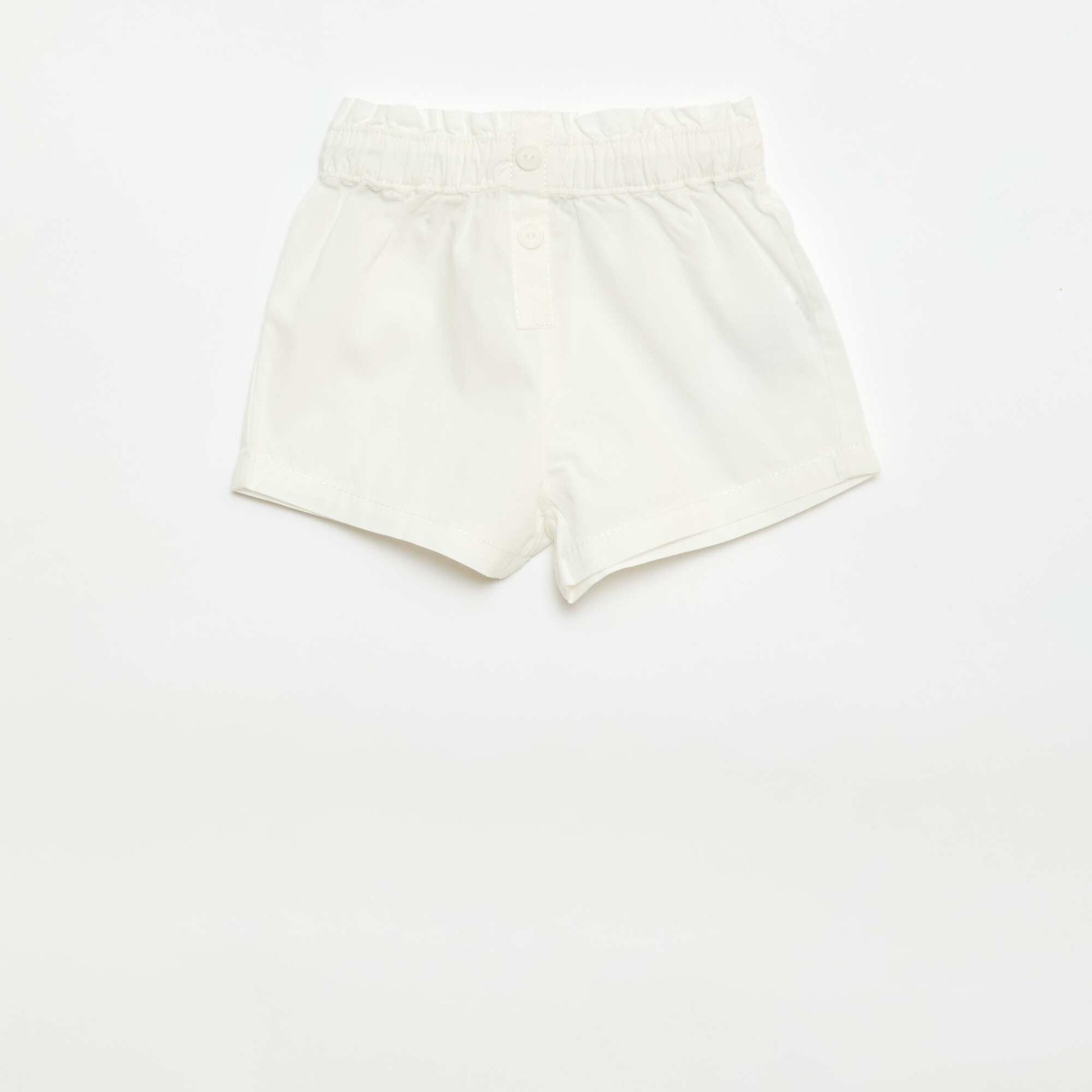 Short en popeline BLANC