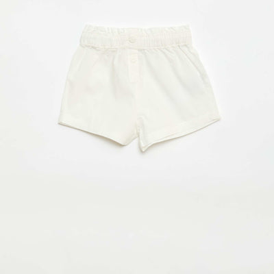 Short en popeline BLANC