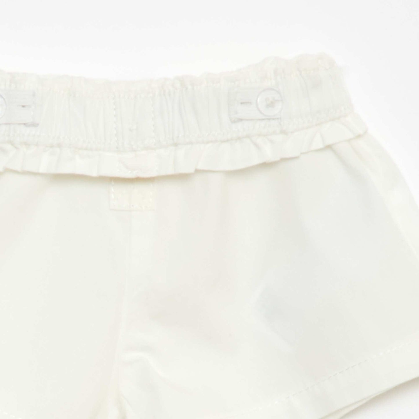 Short en popeline BLANC