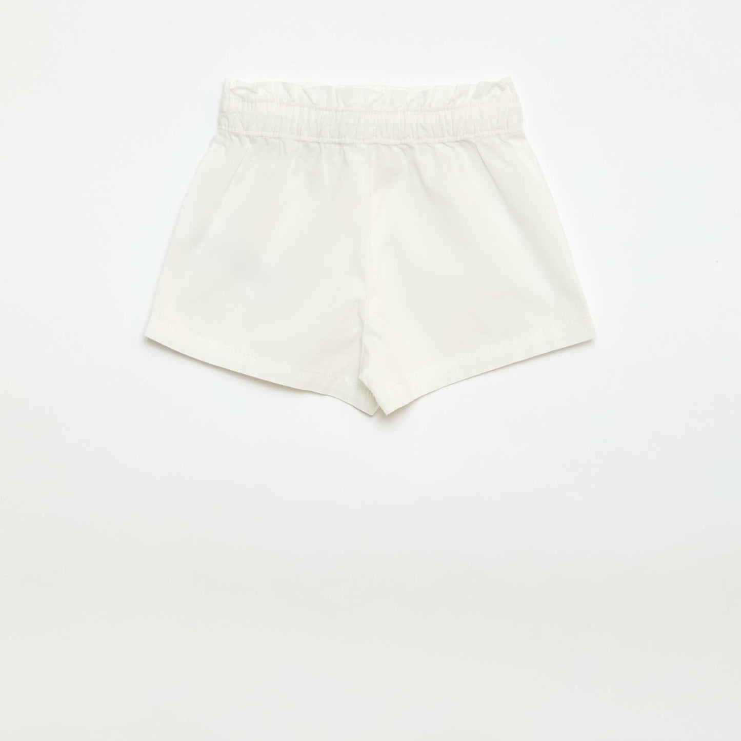 Short en popeline BLANC