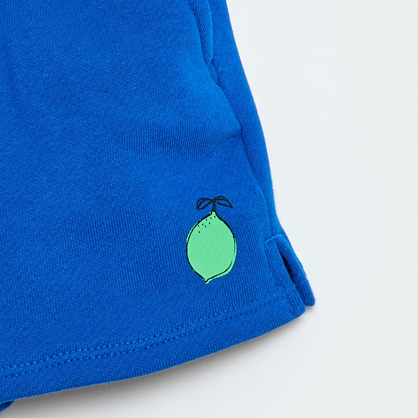 Short en french terry / molleton non gratté BLEU