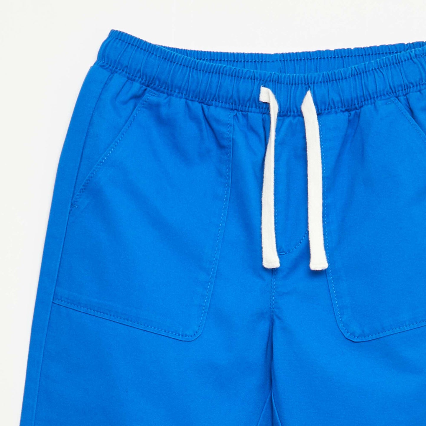 Pantalon coupe regular / droite avec cordons à nouer BLEU