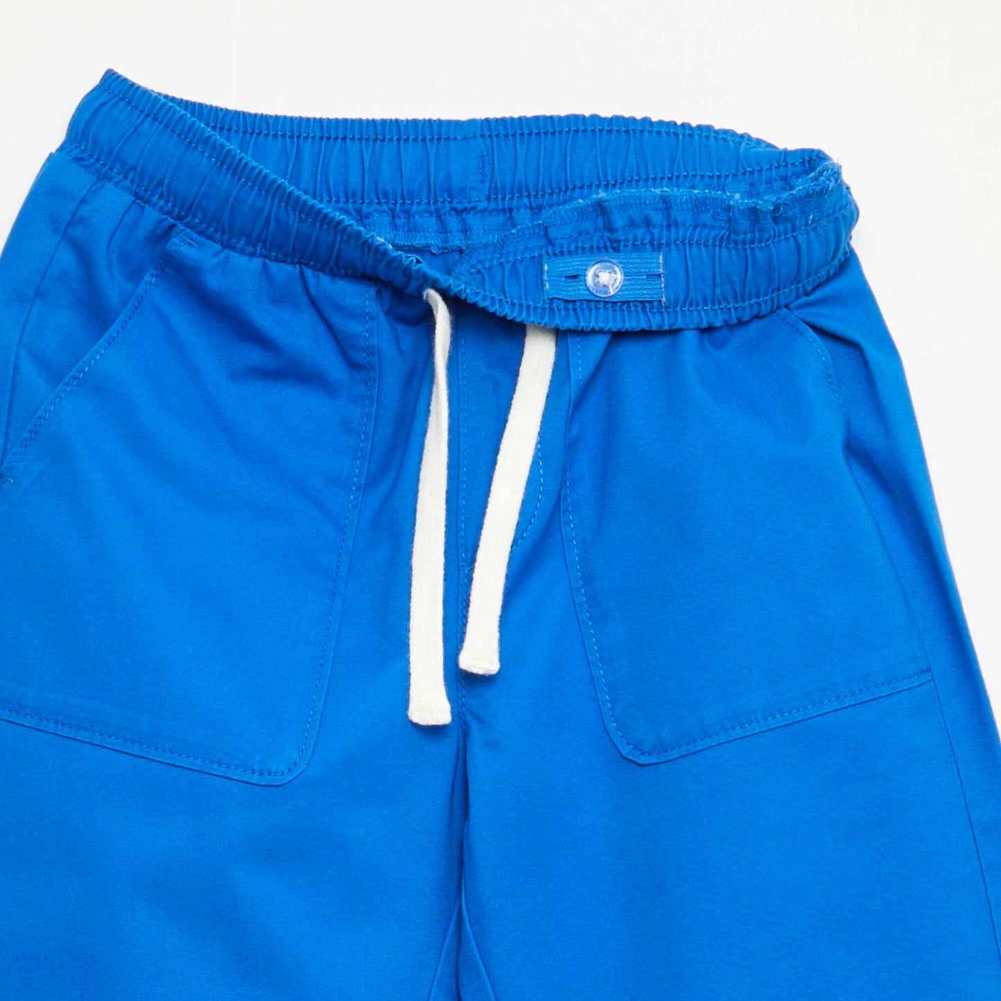 Pantalon coupe regular / droite avec cordons à nouer BLEU