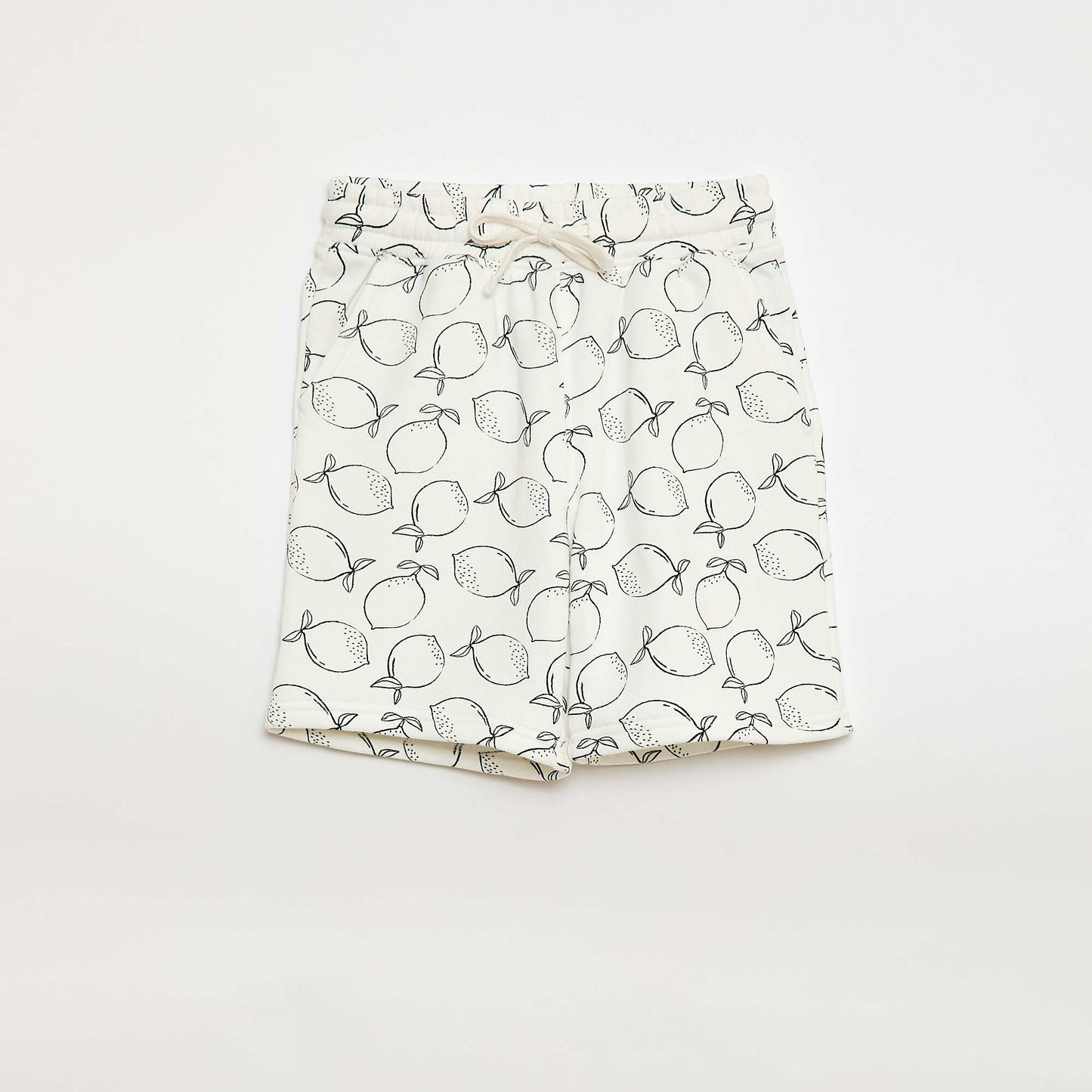 Short en molleton léger avec 2 poches BEIGE