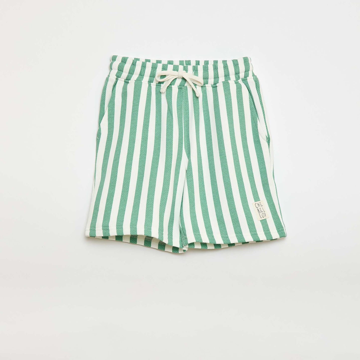 Short en molleton léger avec 2 poches VERT