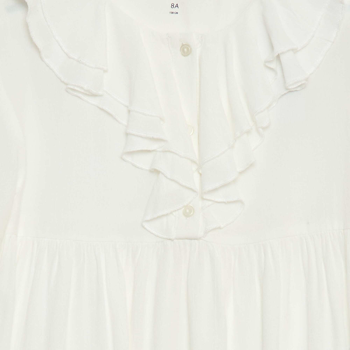 Blouse en maille légère à motif BLANC