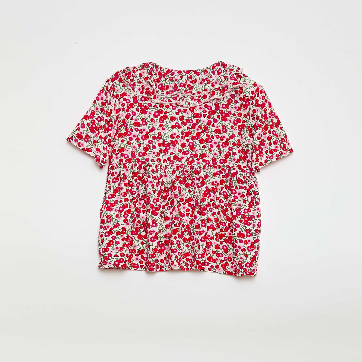 Blouse en maille légère à motif BLANC