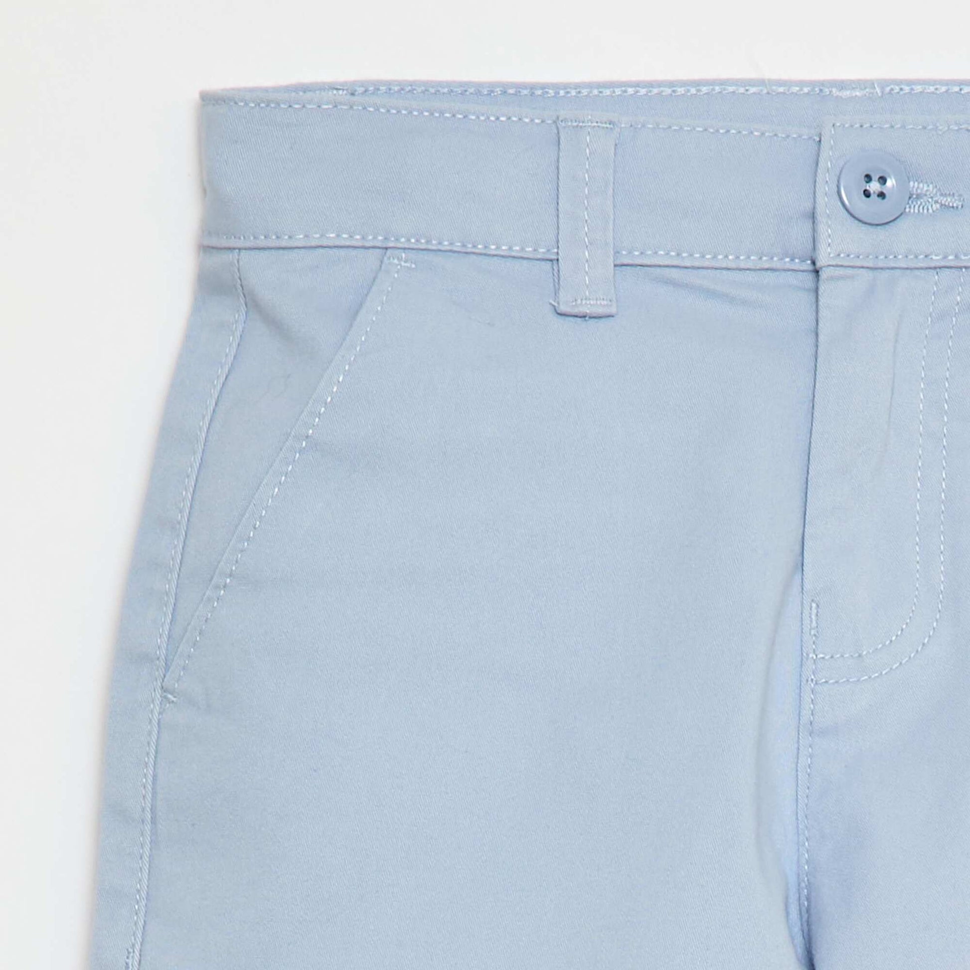Bermuda chino à taille ajustable à l'intérieur BLEU