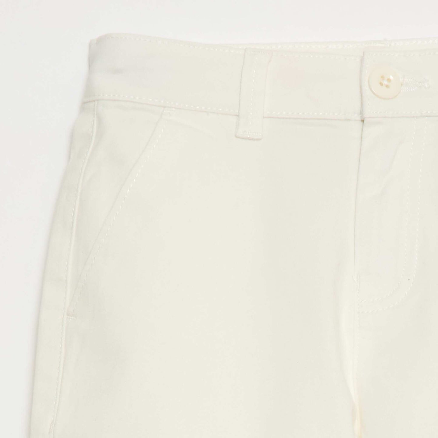 Bermuda chino à taille ajustable à l'intérieur BLANC