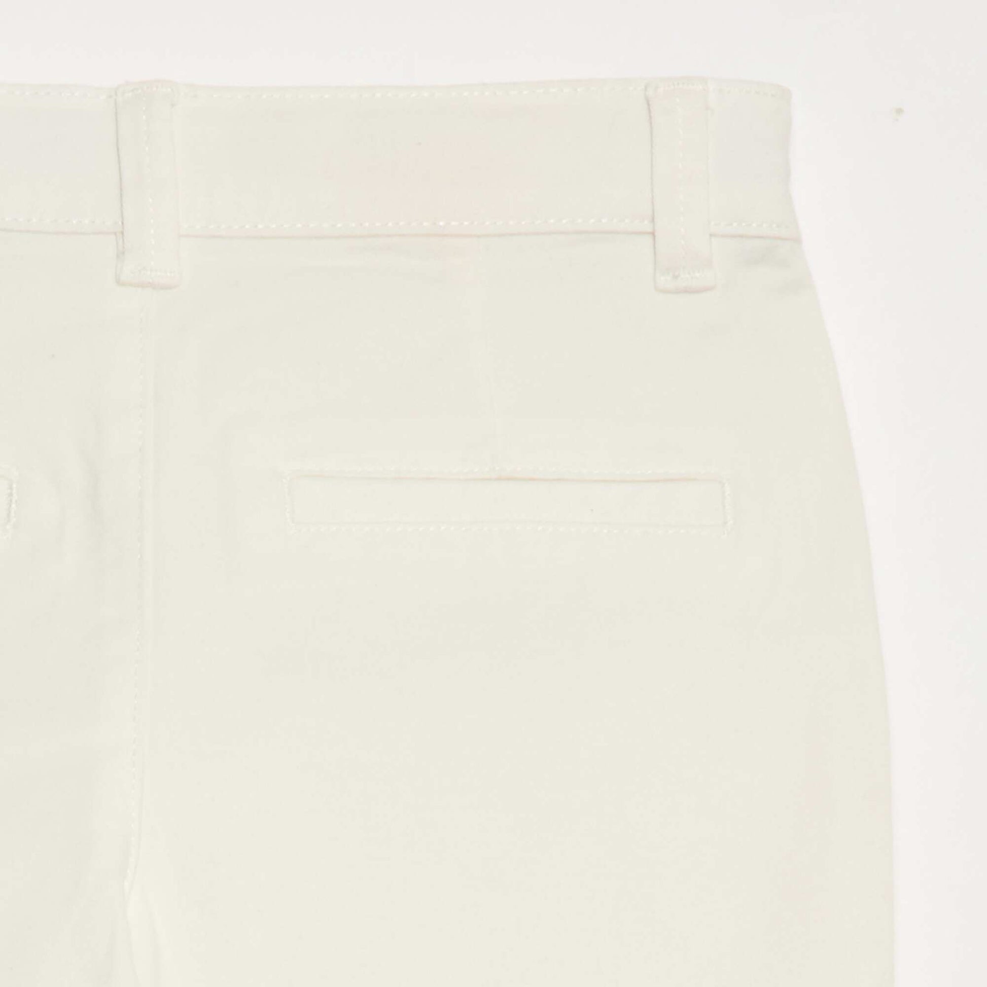 Bermuda chino à taille ajustable à l'intérieur BLANC