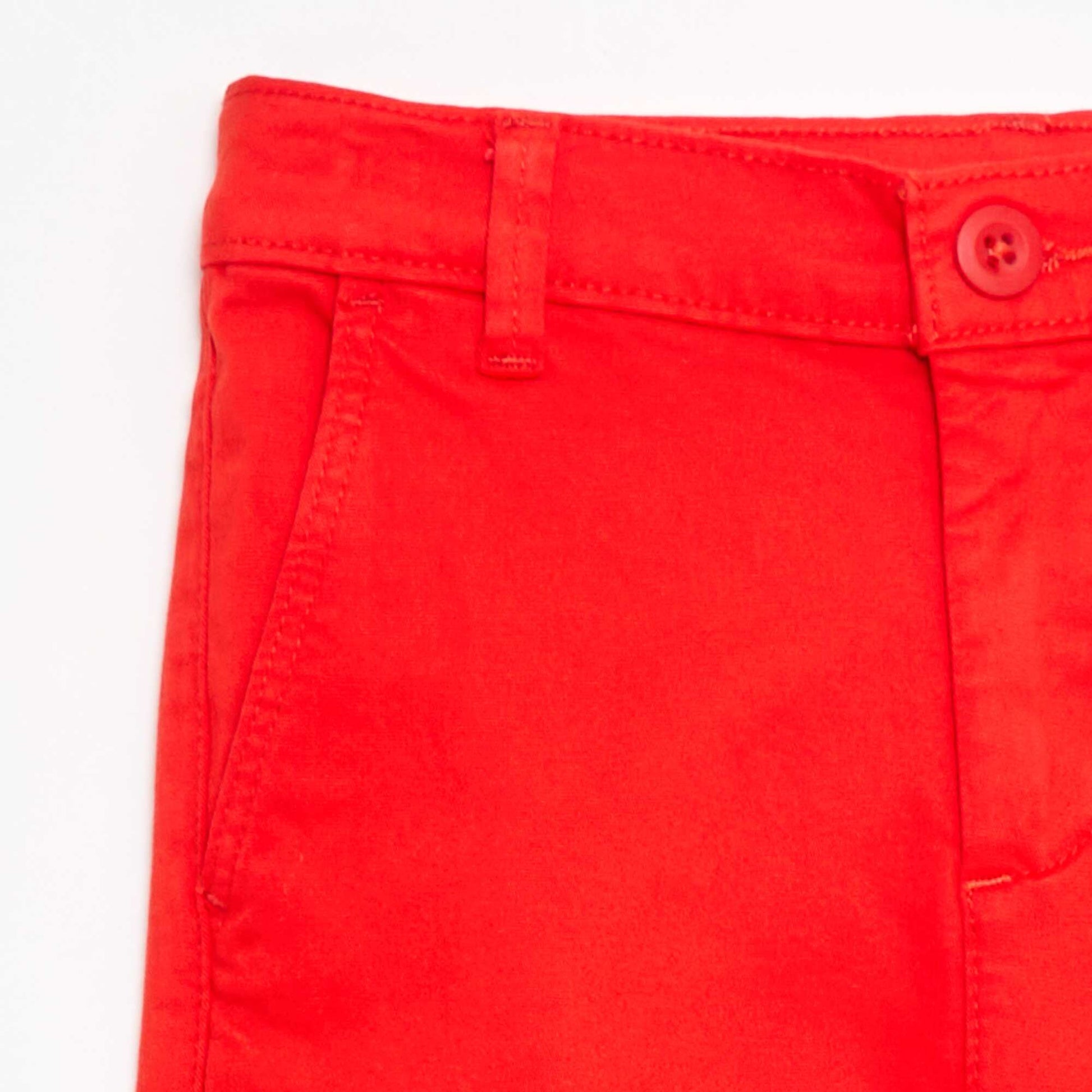 Pantalon chino slim fit ROUGE