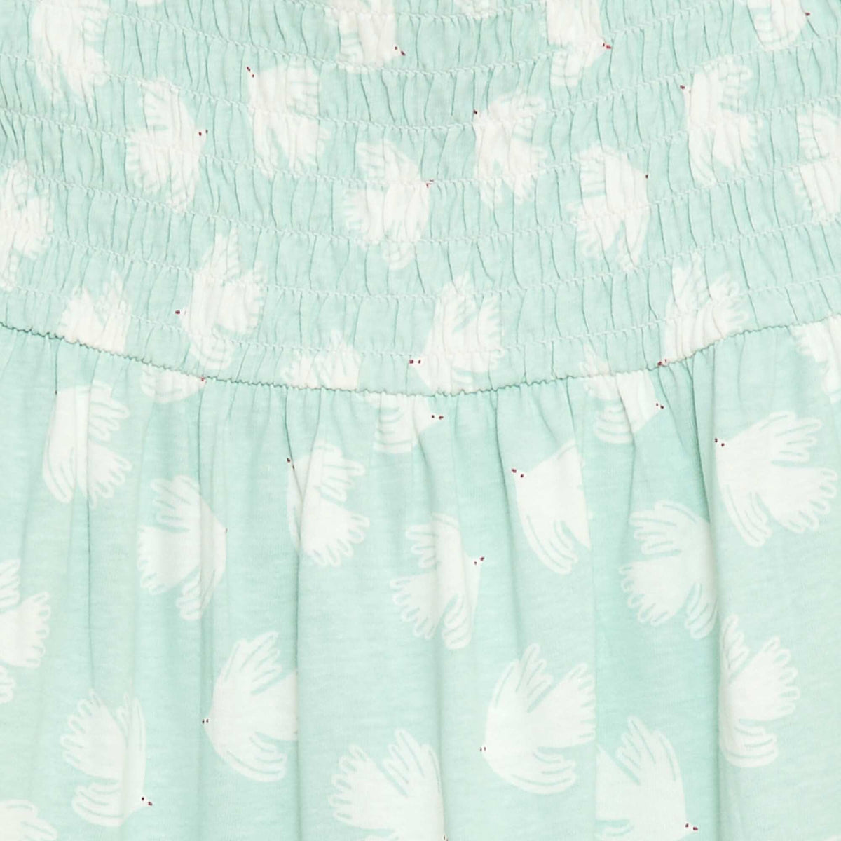 Robe en coton à fines bretelles imprimée BLEU