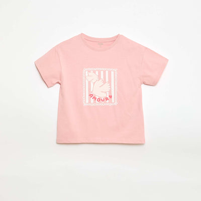 T-shirt imprimé à message ROSE