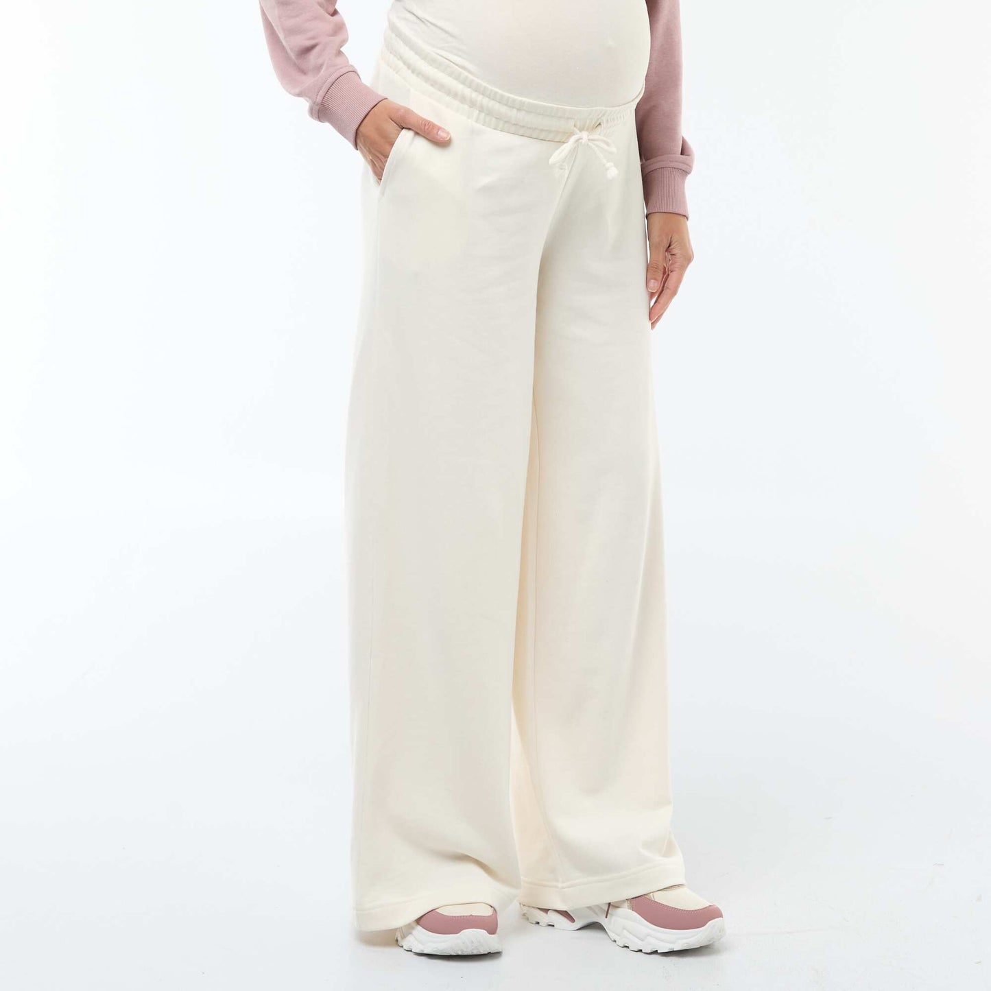 Pantalon de jogging de maternité BLANC