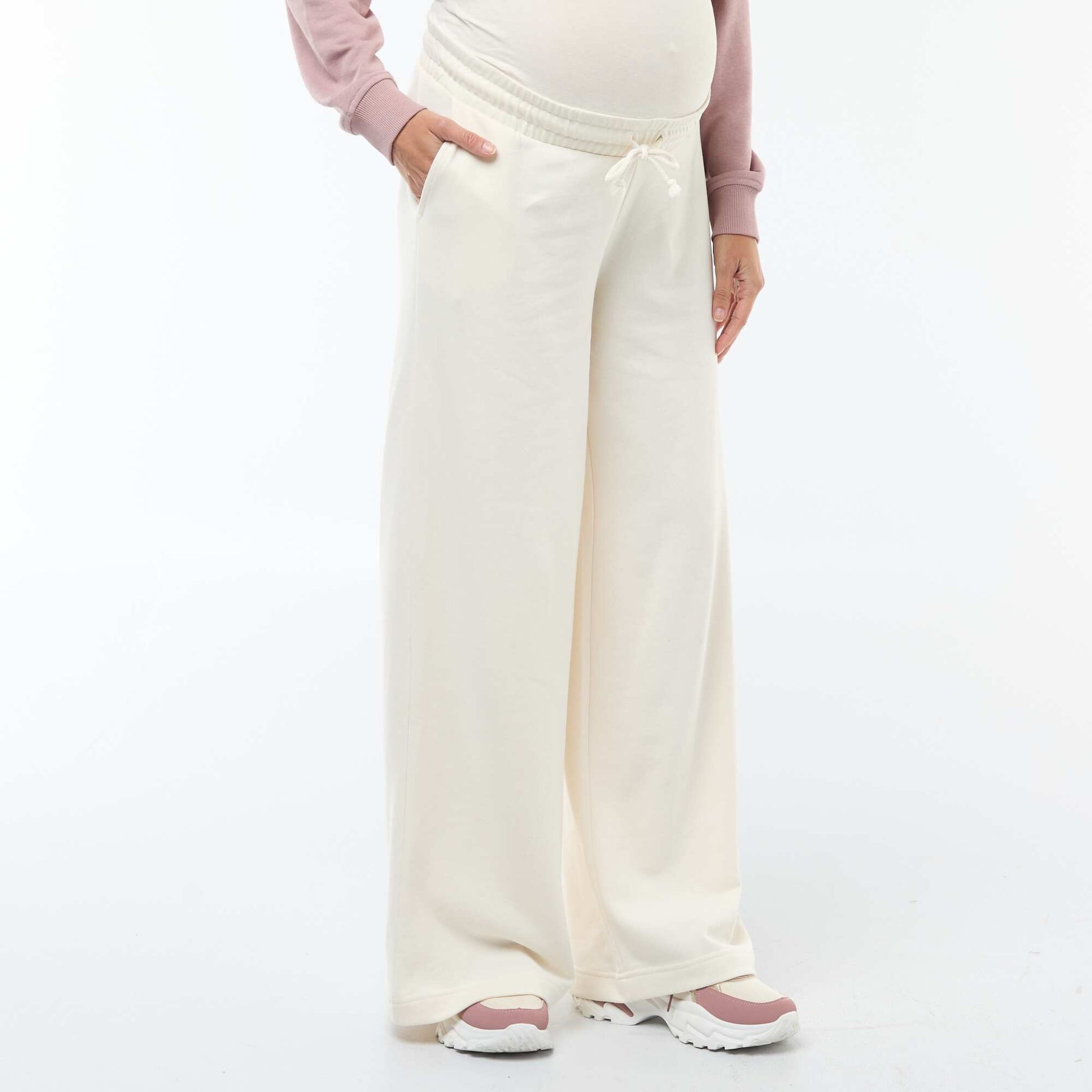 Pantalon de jogging de maternité BLANC