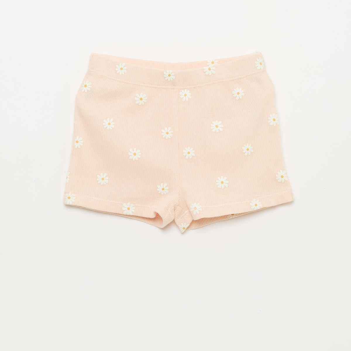 Pyjama t-shirt + short en coton côtelé - 2 pièces ROSE