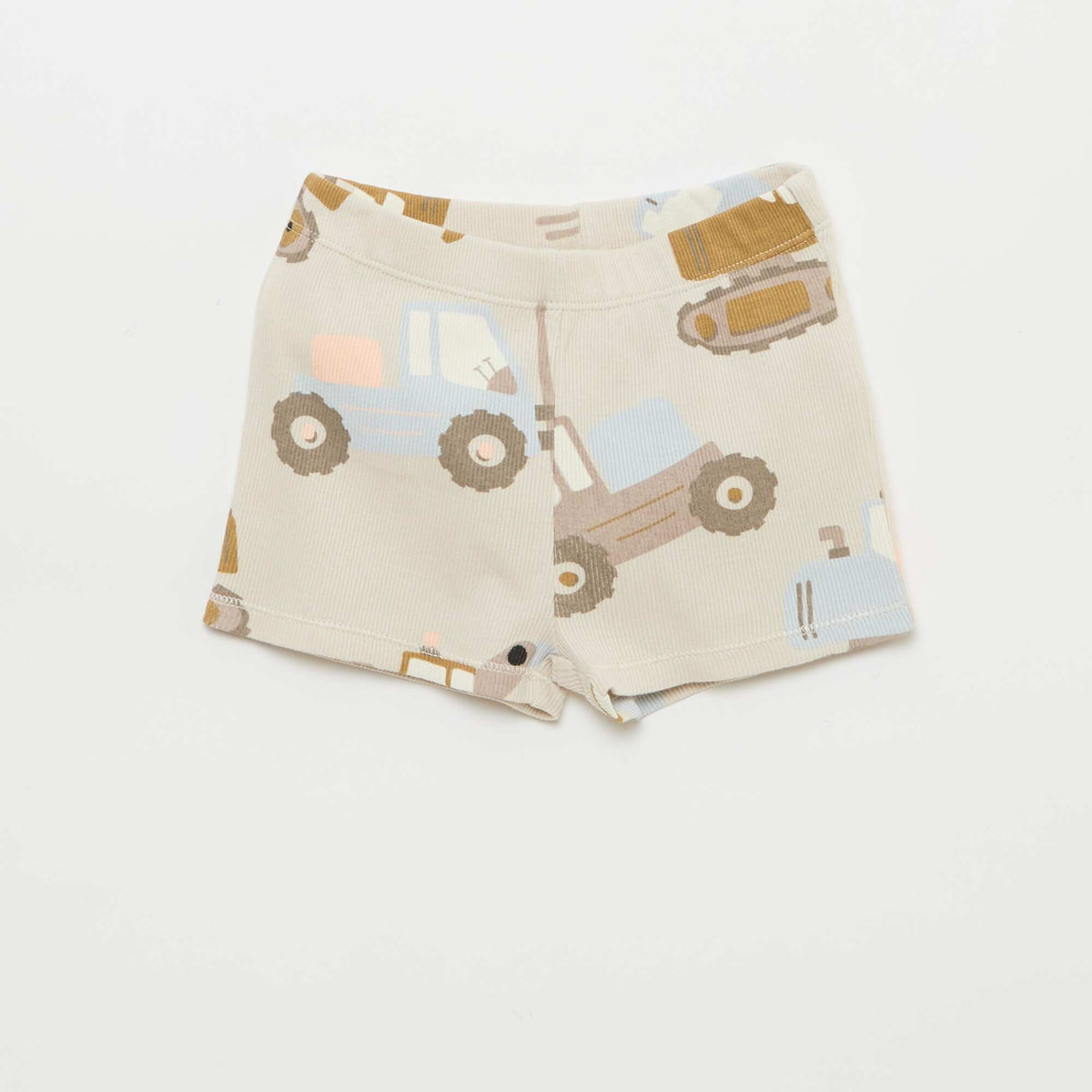 Pyjama t-shirt + short en coton côtelé - 2 pièces GRIS