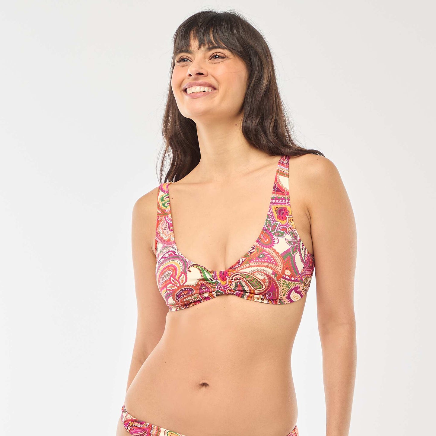 Soutien-gorge de bain imprimé cachemire ROSE