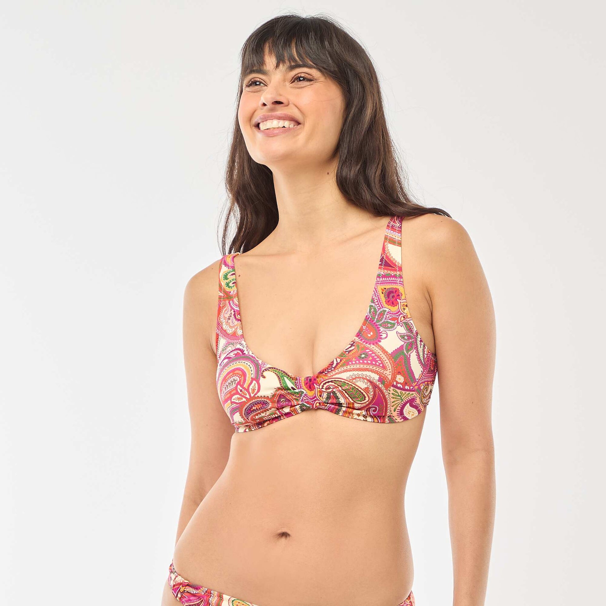 Soutien-gorge de bain imprimé cachemire ROSE