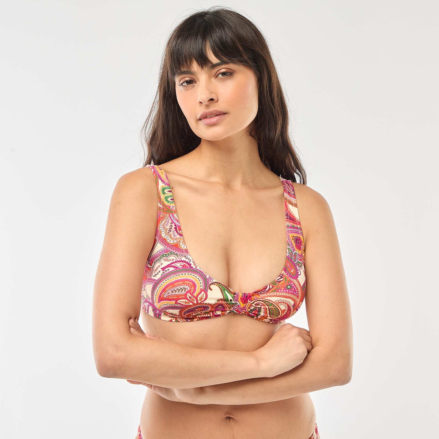 Soutien-gorge de bain imprimé cachemire ROSE