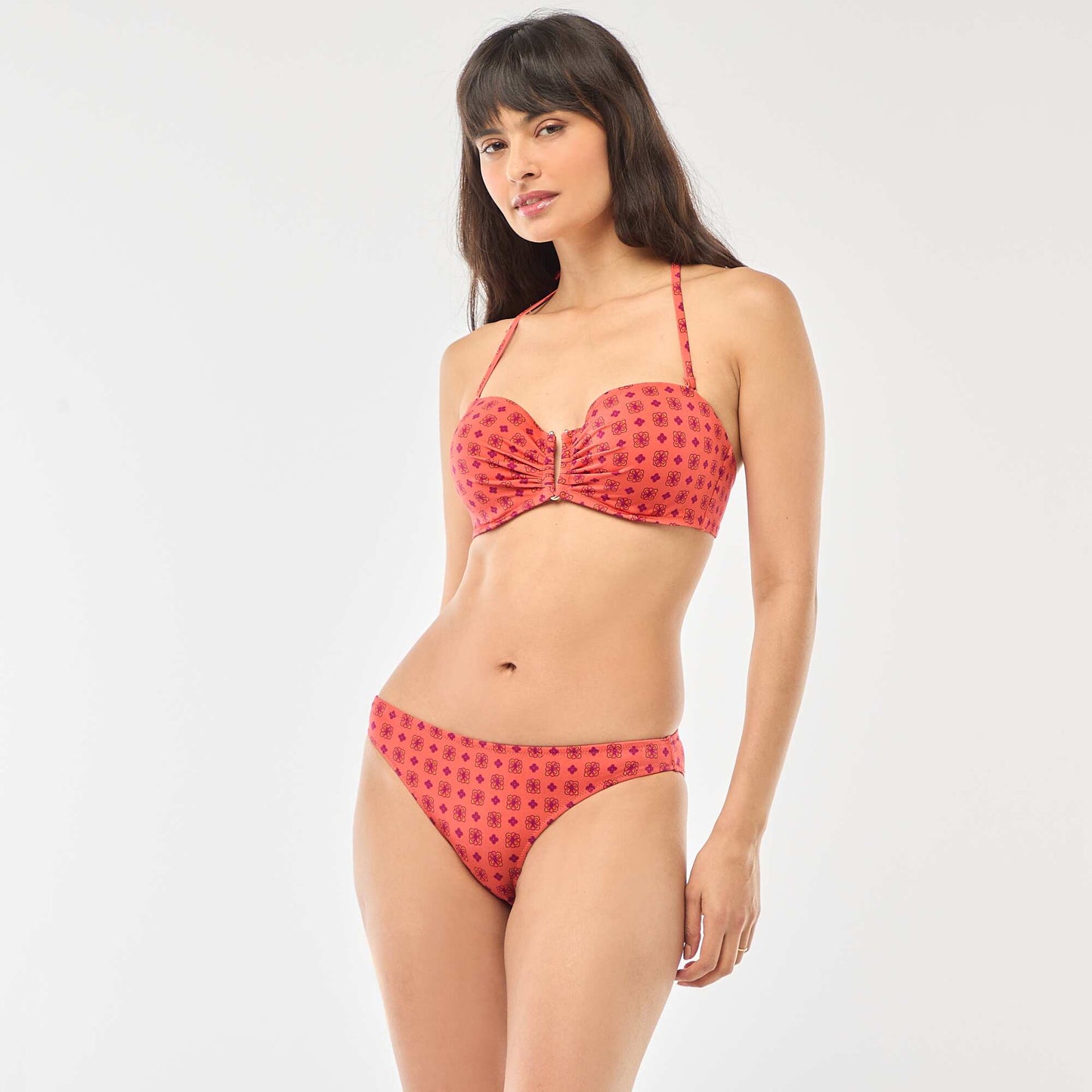 Soutien-gorge de bain bandeau moulé ORANGE