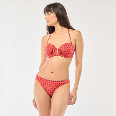 Culotte de bain satinée imprimée ORANGE
