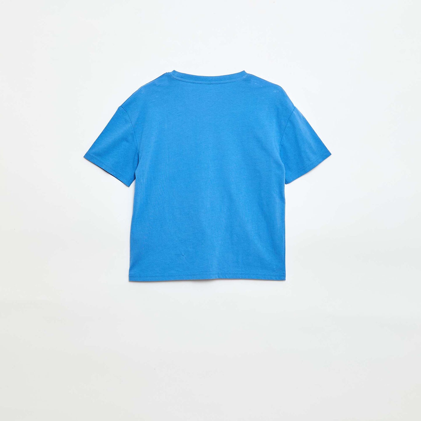 T-shirt imprimé fantaisie à manches courtes BLEU