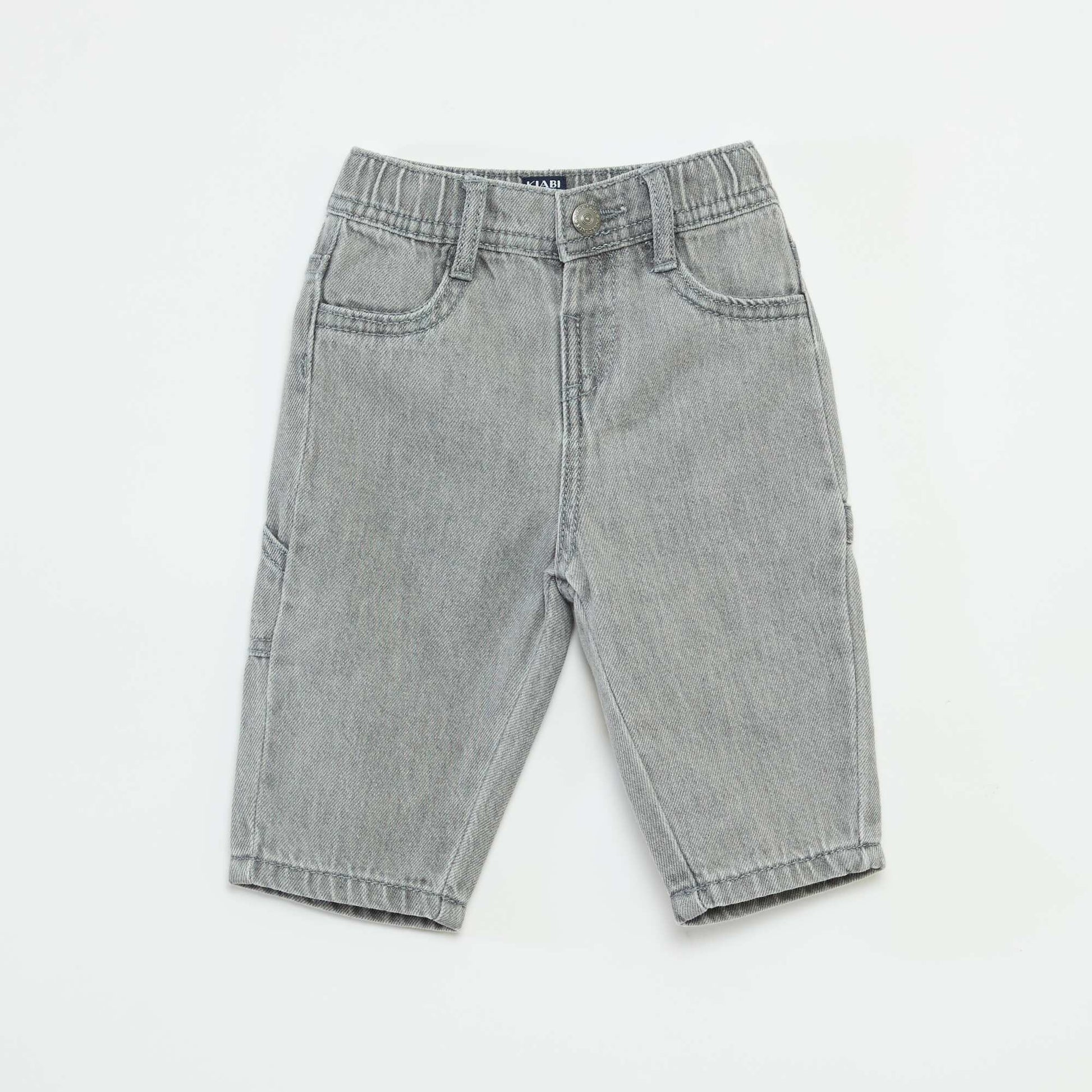 Jean large avec taille ajustable GRIS