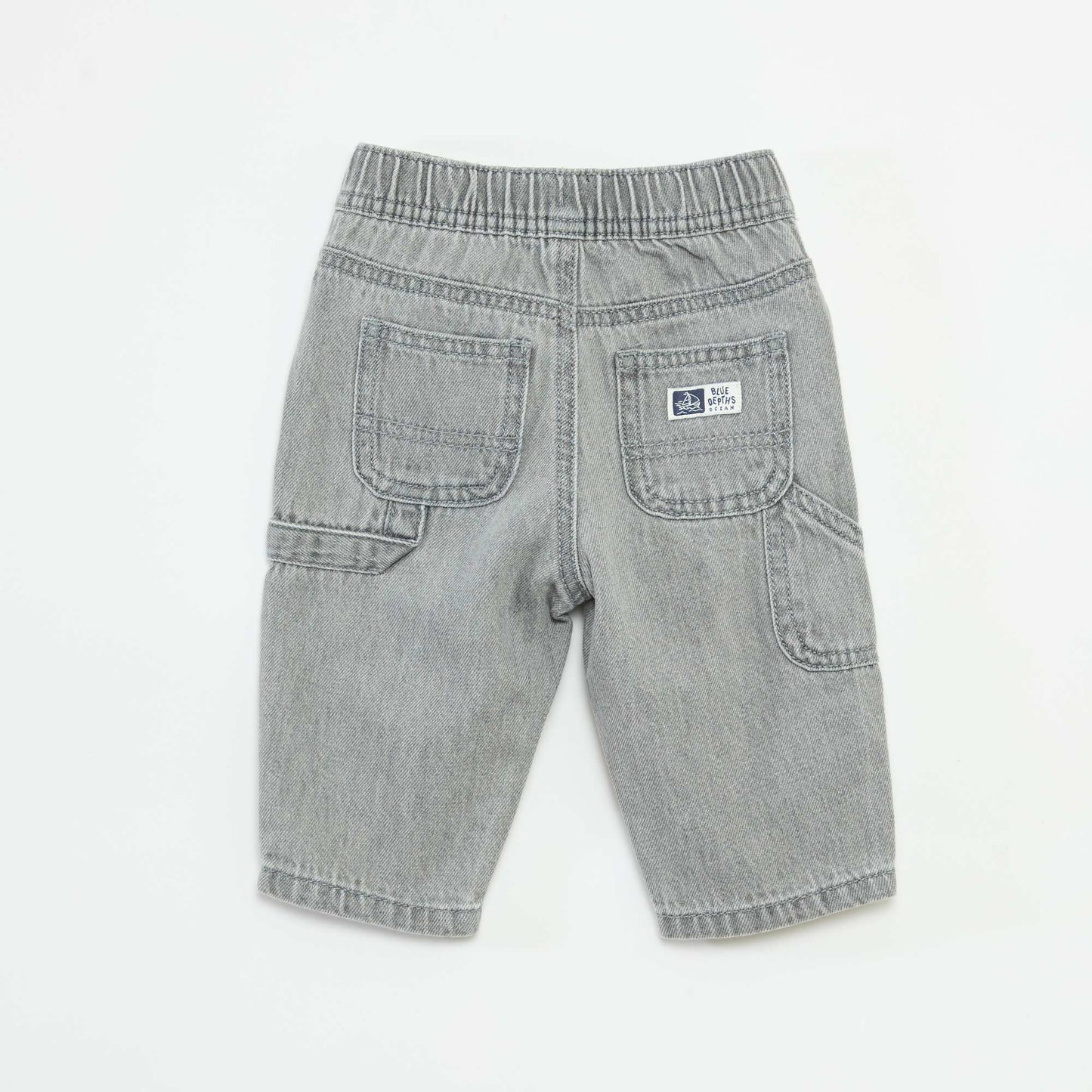 Jean large avec taille ajustable GRIS