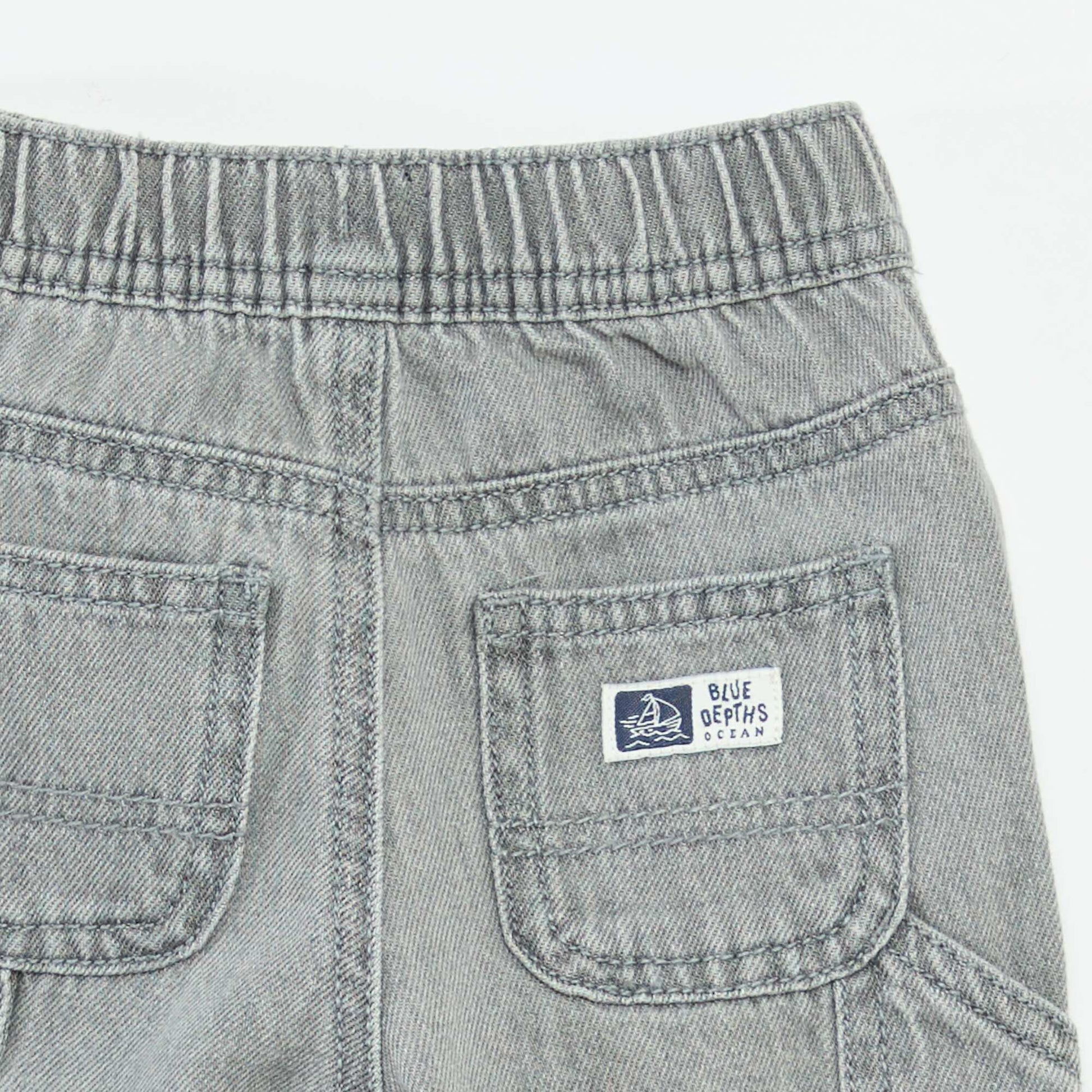 Jean large avec taille ajustable GRIS