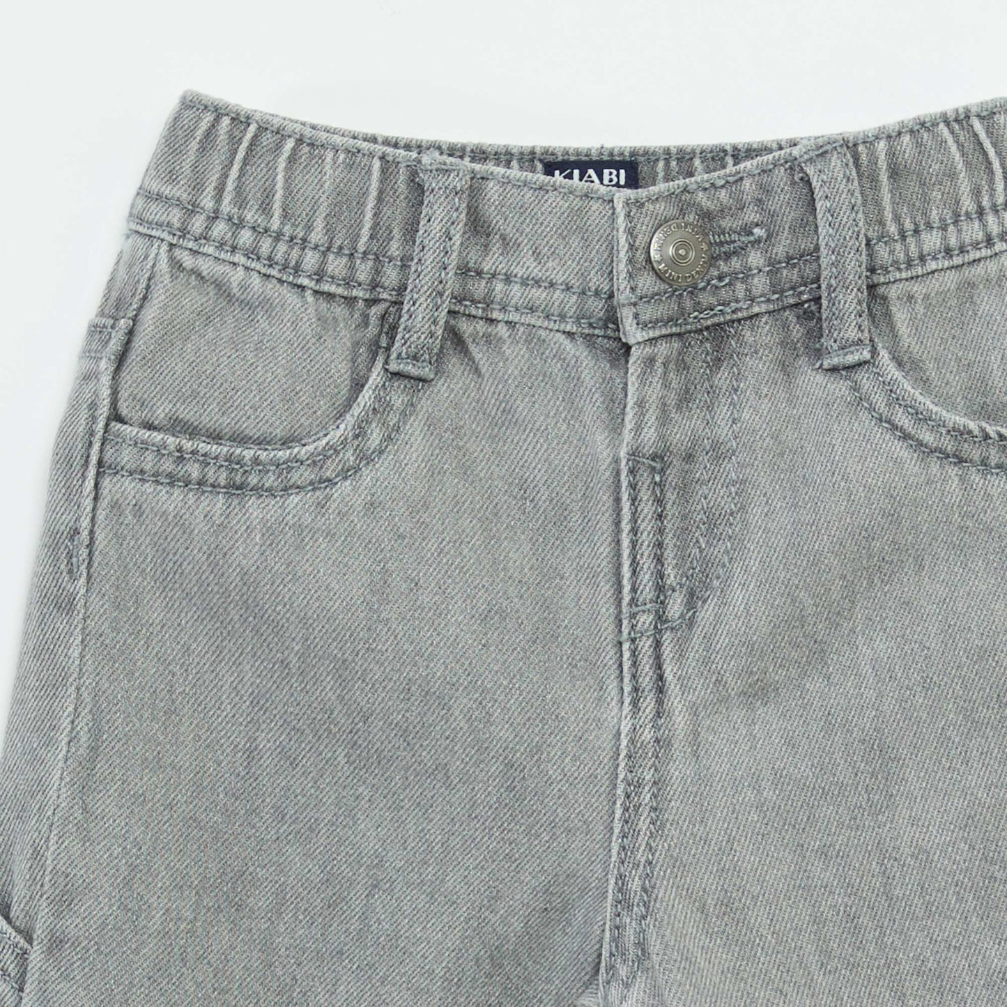 Jean large avec taille ajustable GRIS