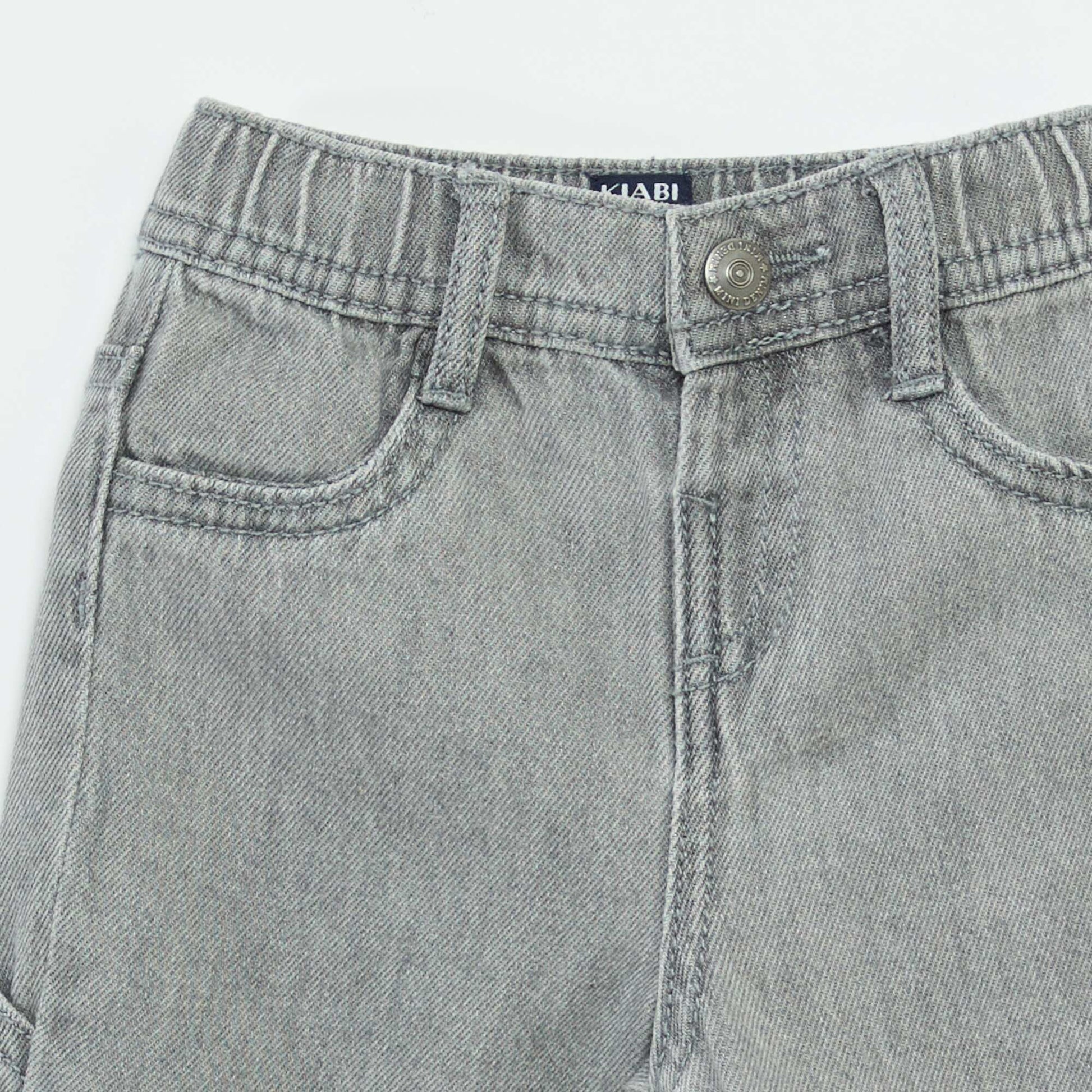 Jean large avec taille ajustable GRIS