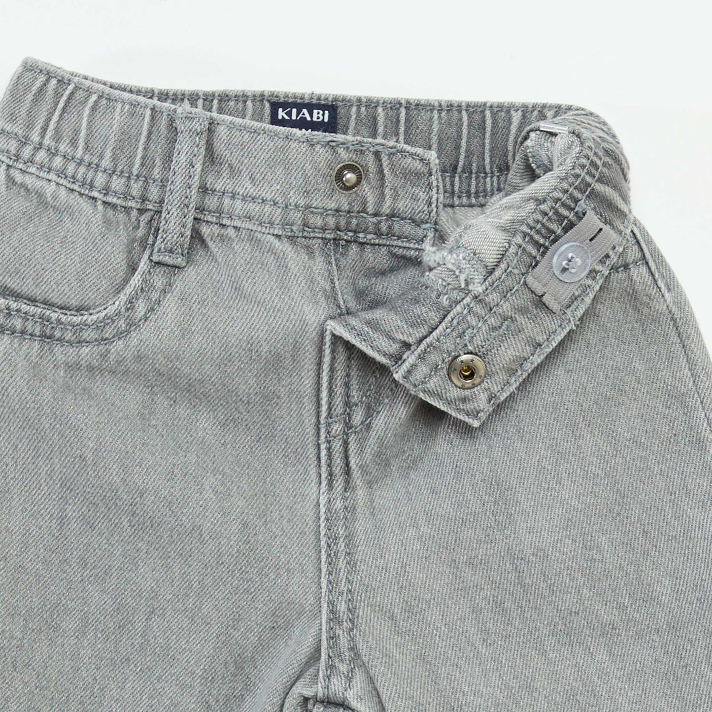 Jean large avec taille ajustable GRIS