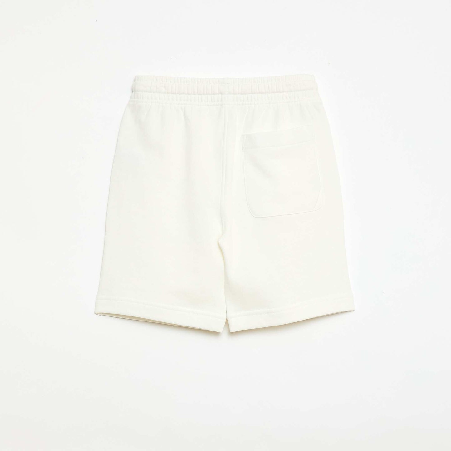 Short en molleton léger uni BLANC