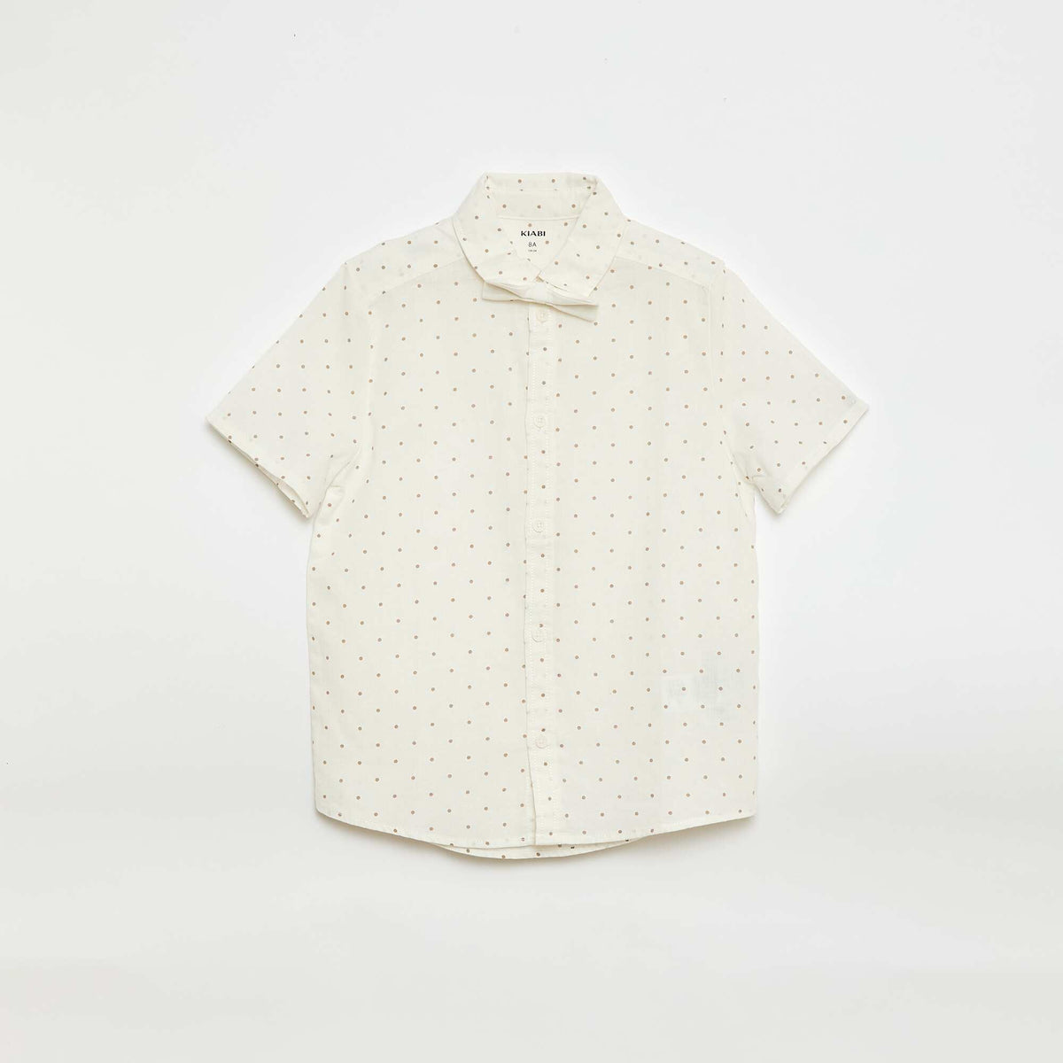 Ensemble chemise en popeline + Nœud papillon à scratch BLANC