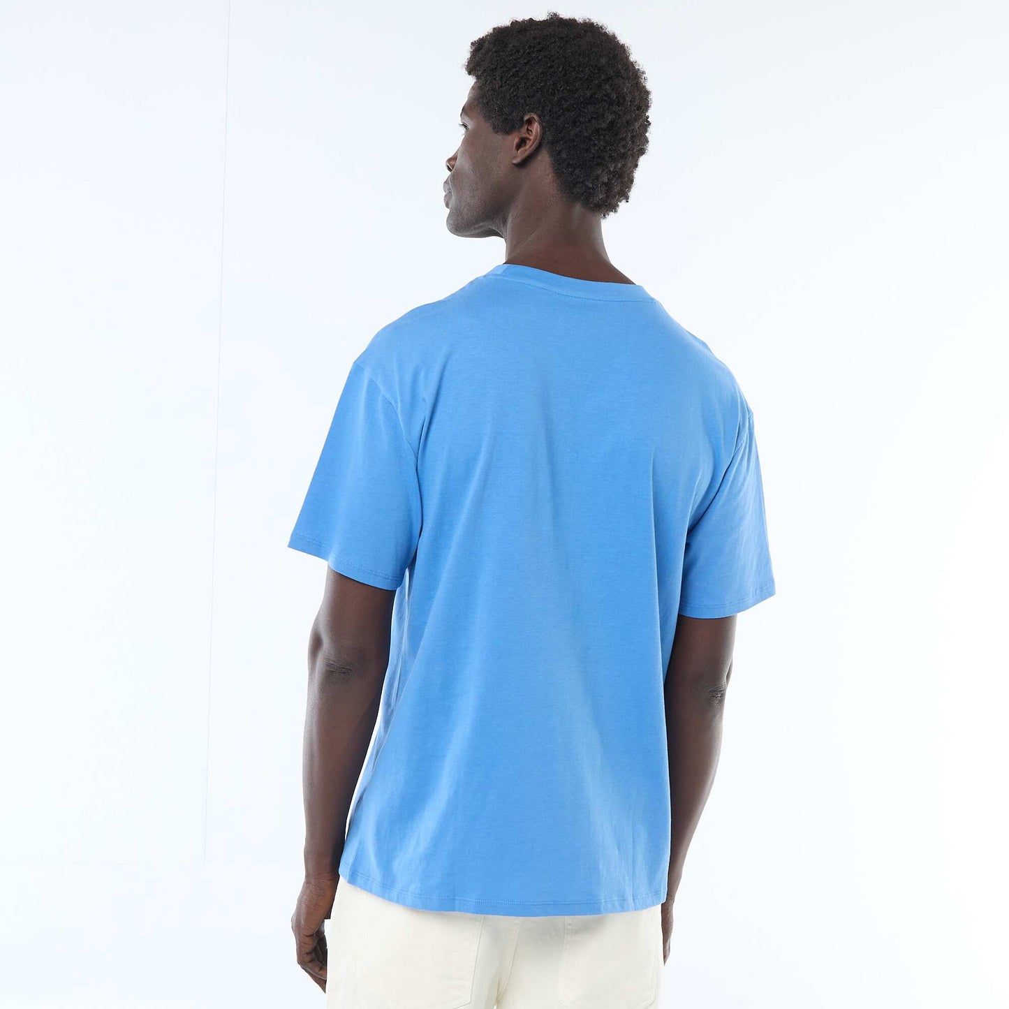 Tee-shirt imprimé à manches courtes BLEU