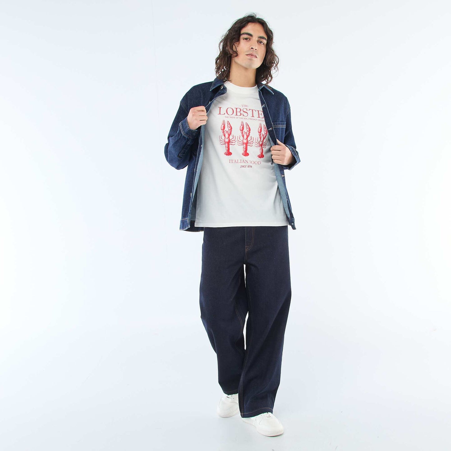 Tee-shirt imprimé à manches courtes BLANC