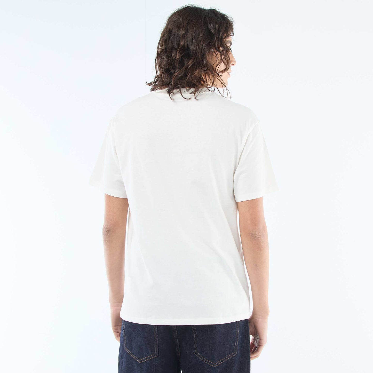 Tee-shirt imprimé à manches courtes BLANC
